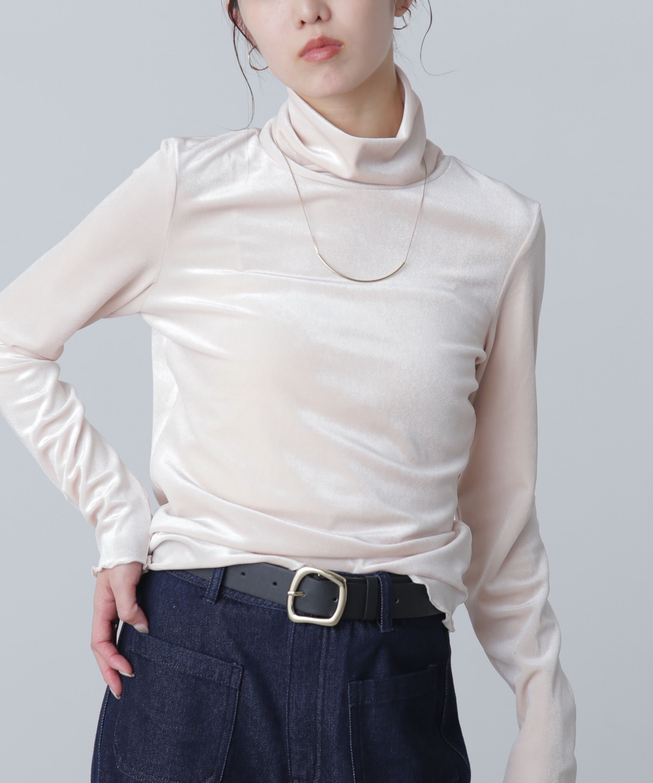  「ベロアタートルカットソー」|Tシャツ・カットソー|