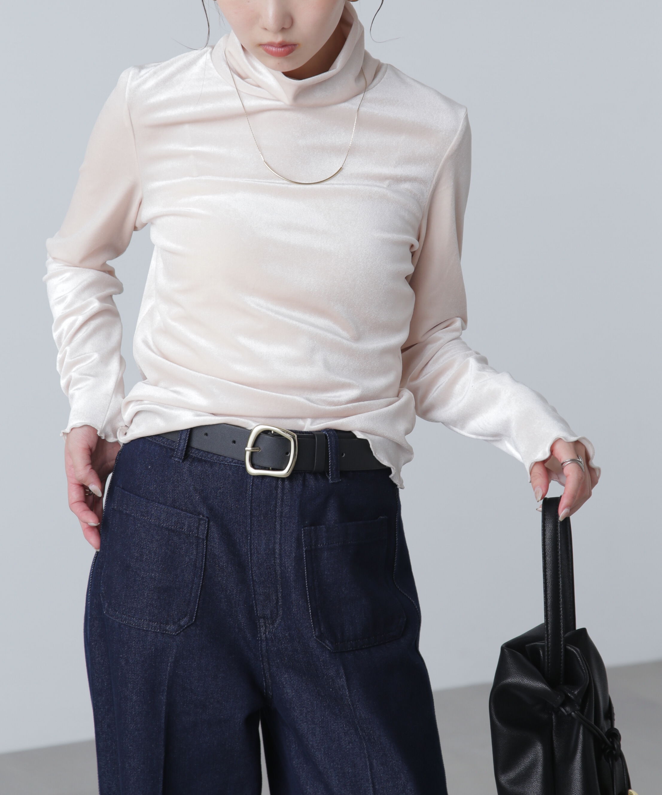  「ベロアタートルカットソー」|Tシャツ・カットソー|