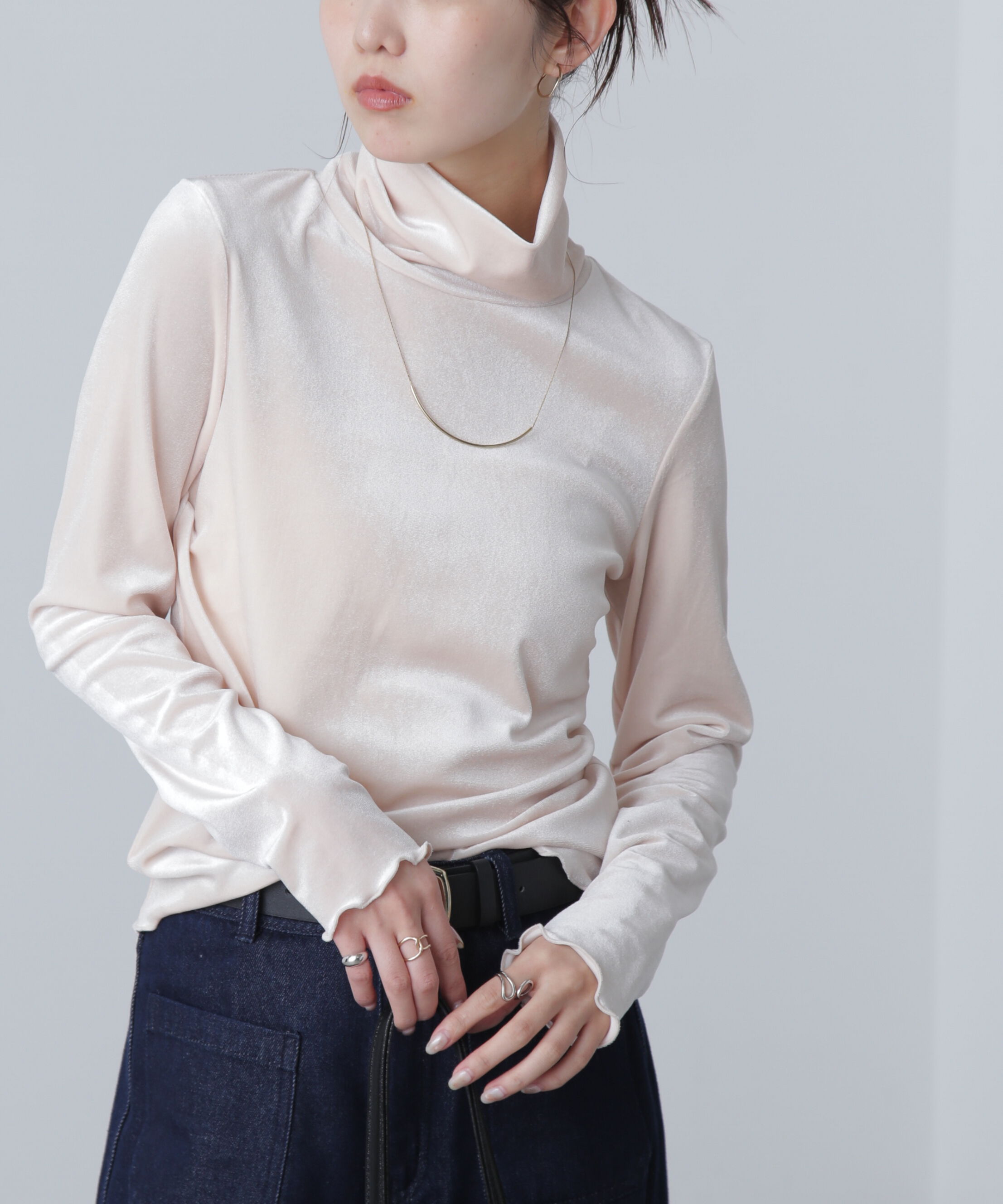  「ベロアタートルカットソー」|Tシャツ・カットソー|