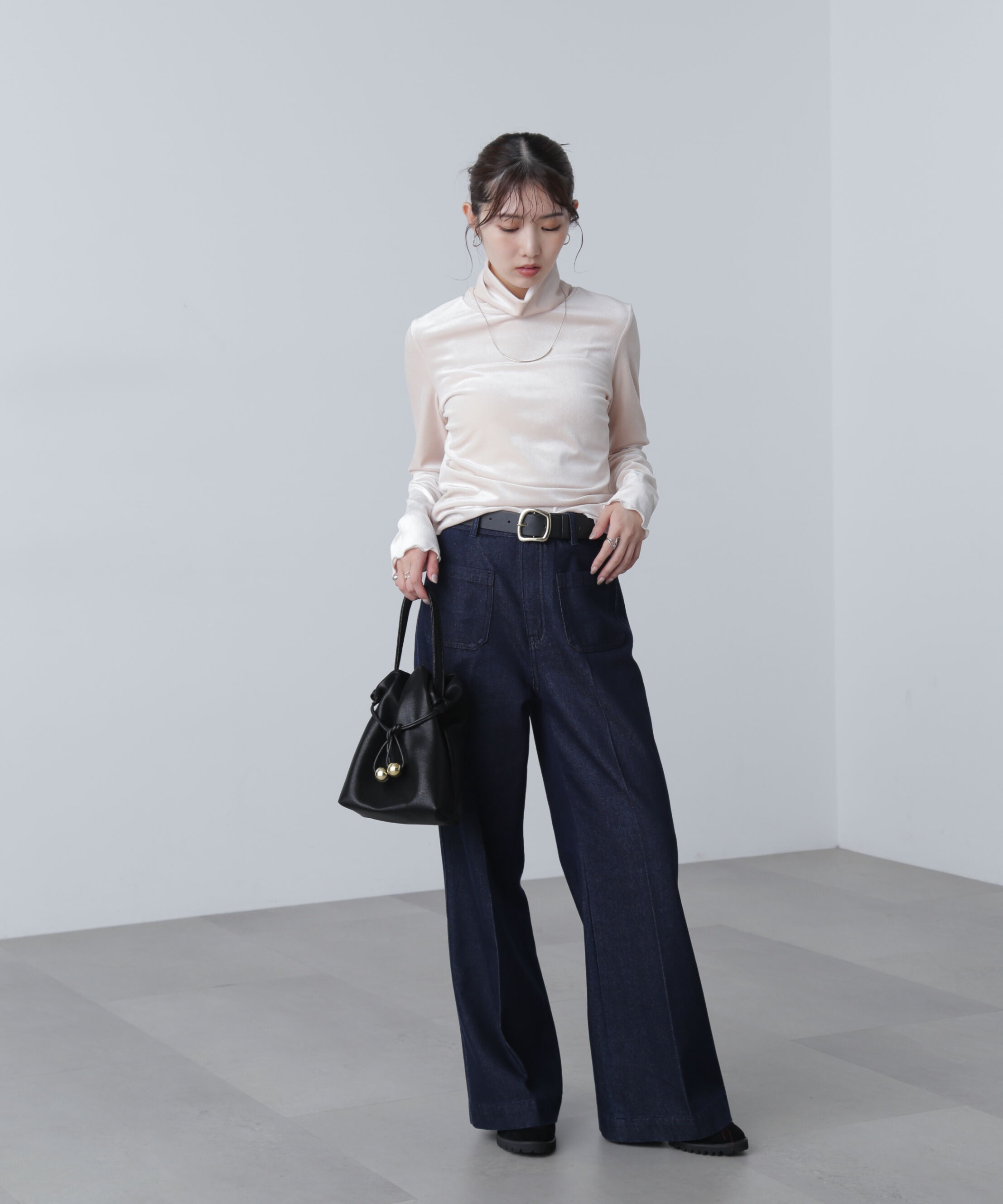  「ベロアタートルカットソー」|Tシャツ・カットソー|