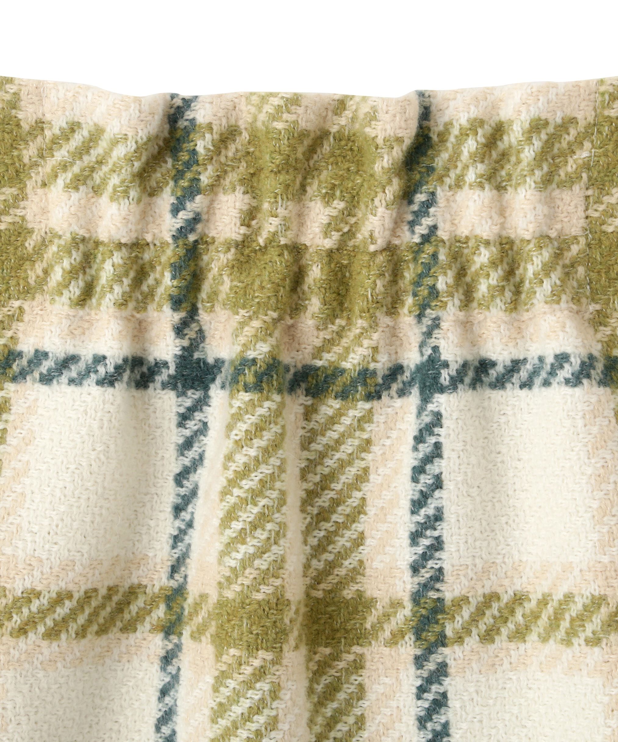  「ラップ風ビッグカラーチェックミニスカート」|スカート|