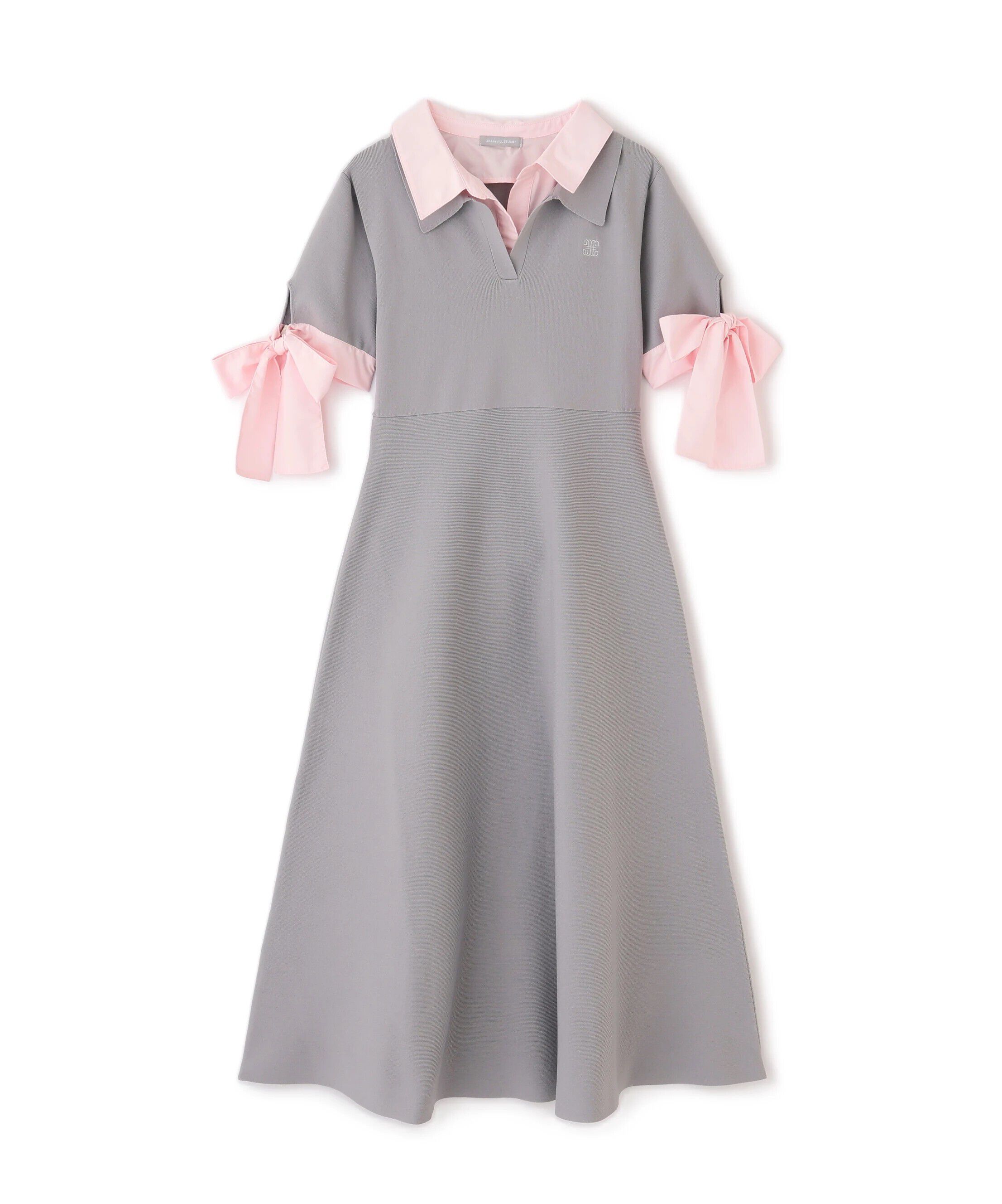  「ダブルカラーニットワンピース」|ワンピース|