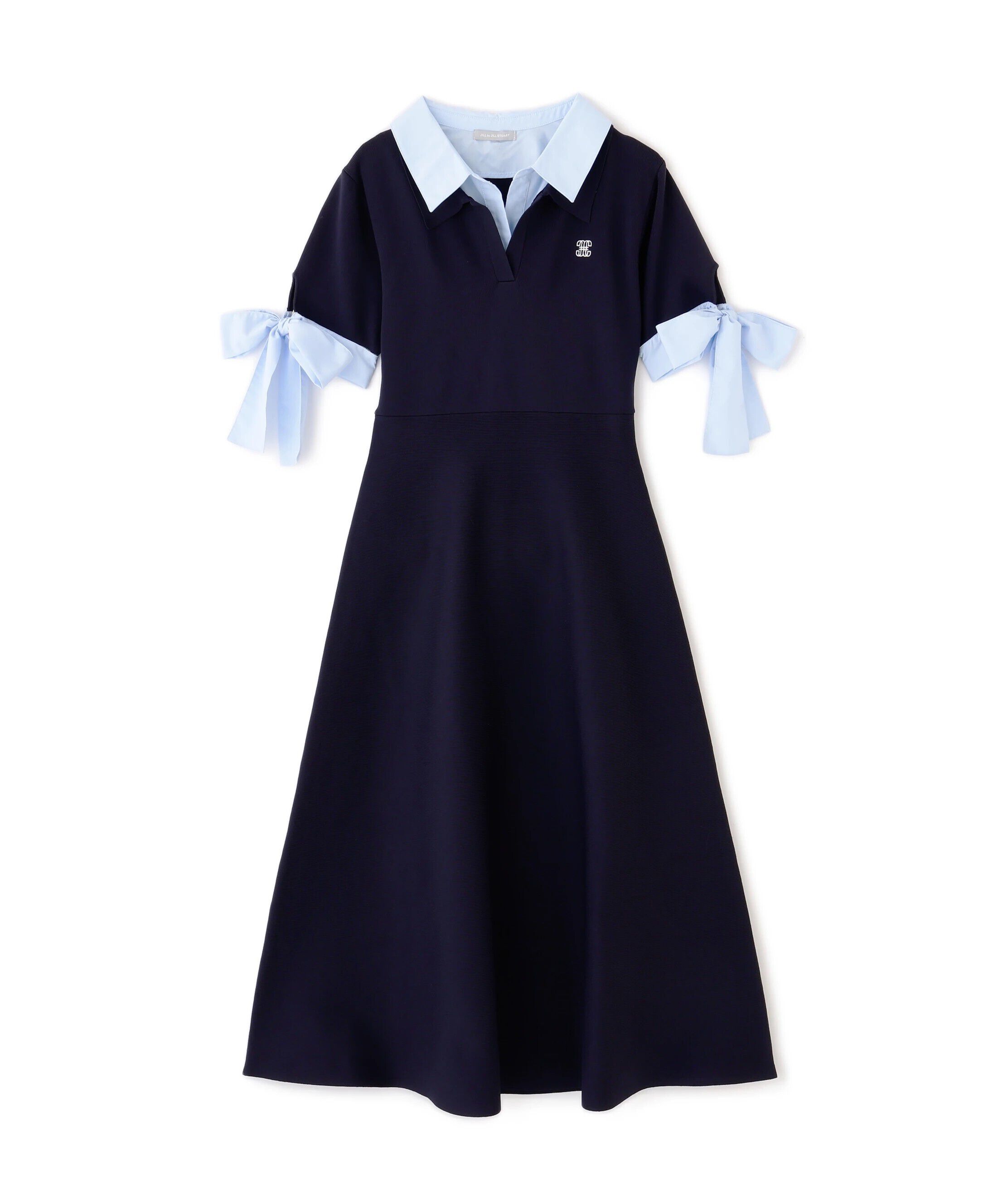  「ダブルカラーニットワンピース」|ワンピース|