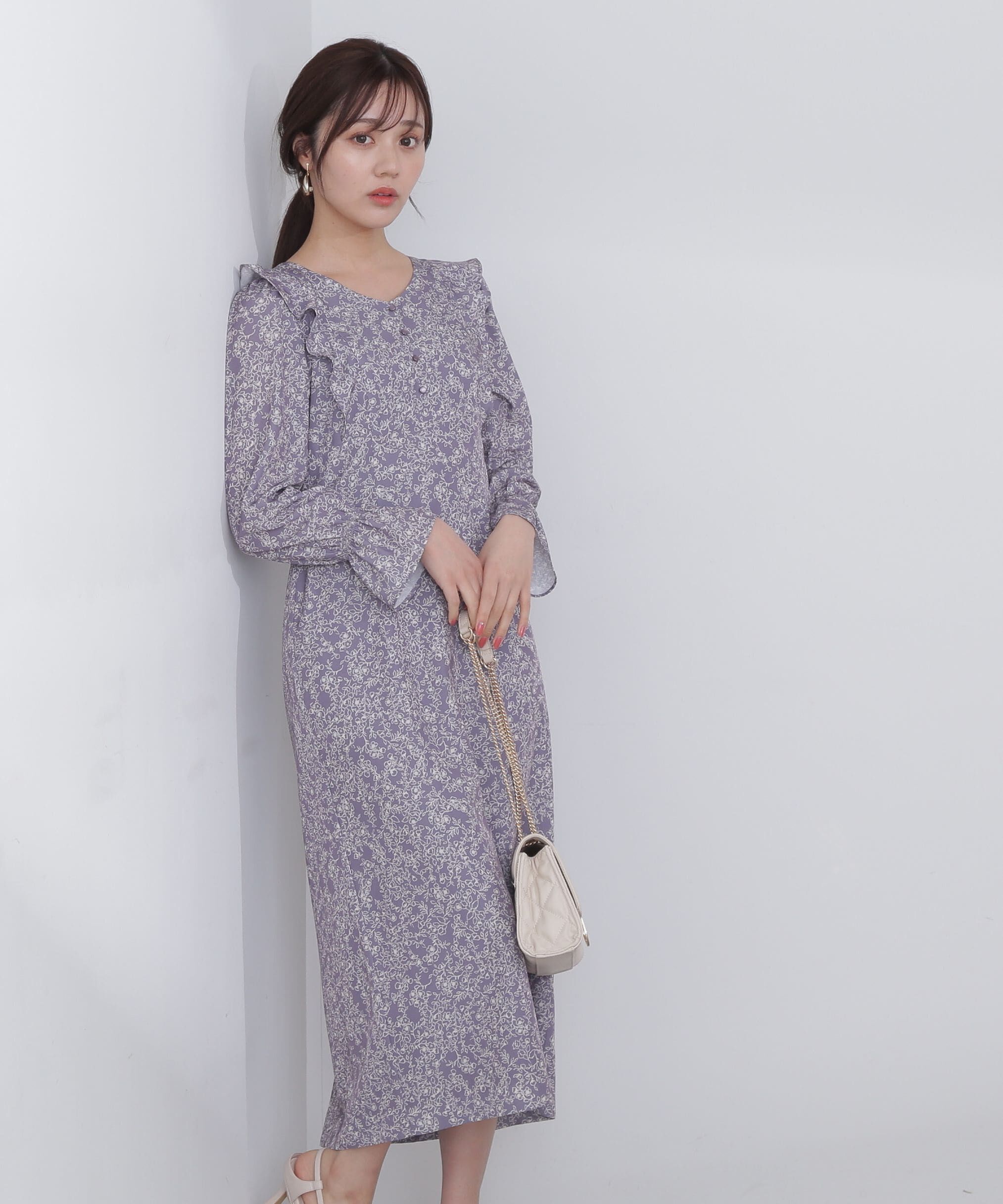 PROPORTION BODY DRESSING「ナローフラワーワンピース」|ワンピース|