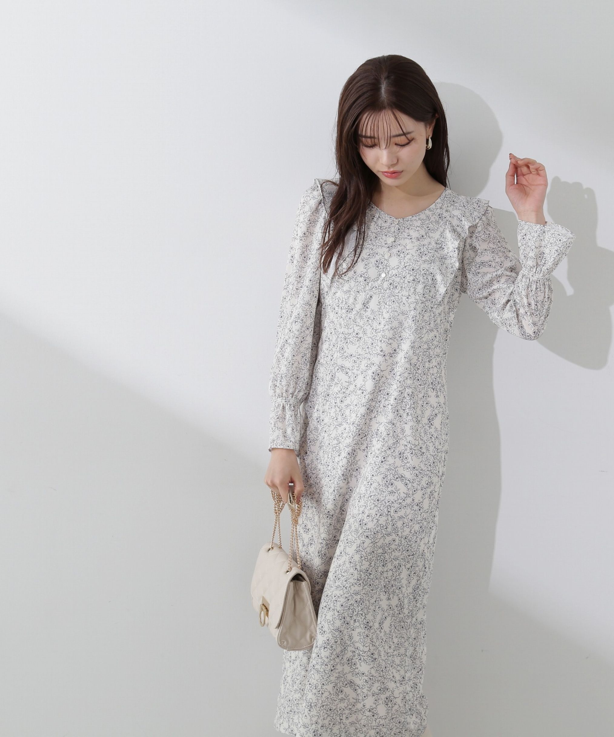 PROPORTION BODY DRESSING「ナローフラワーワンピース」|ワンピース|