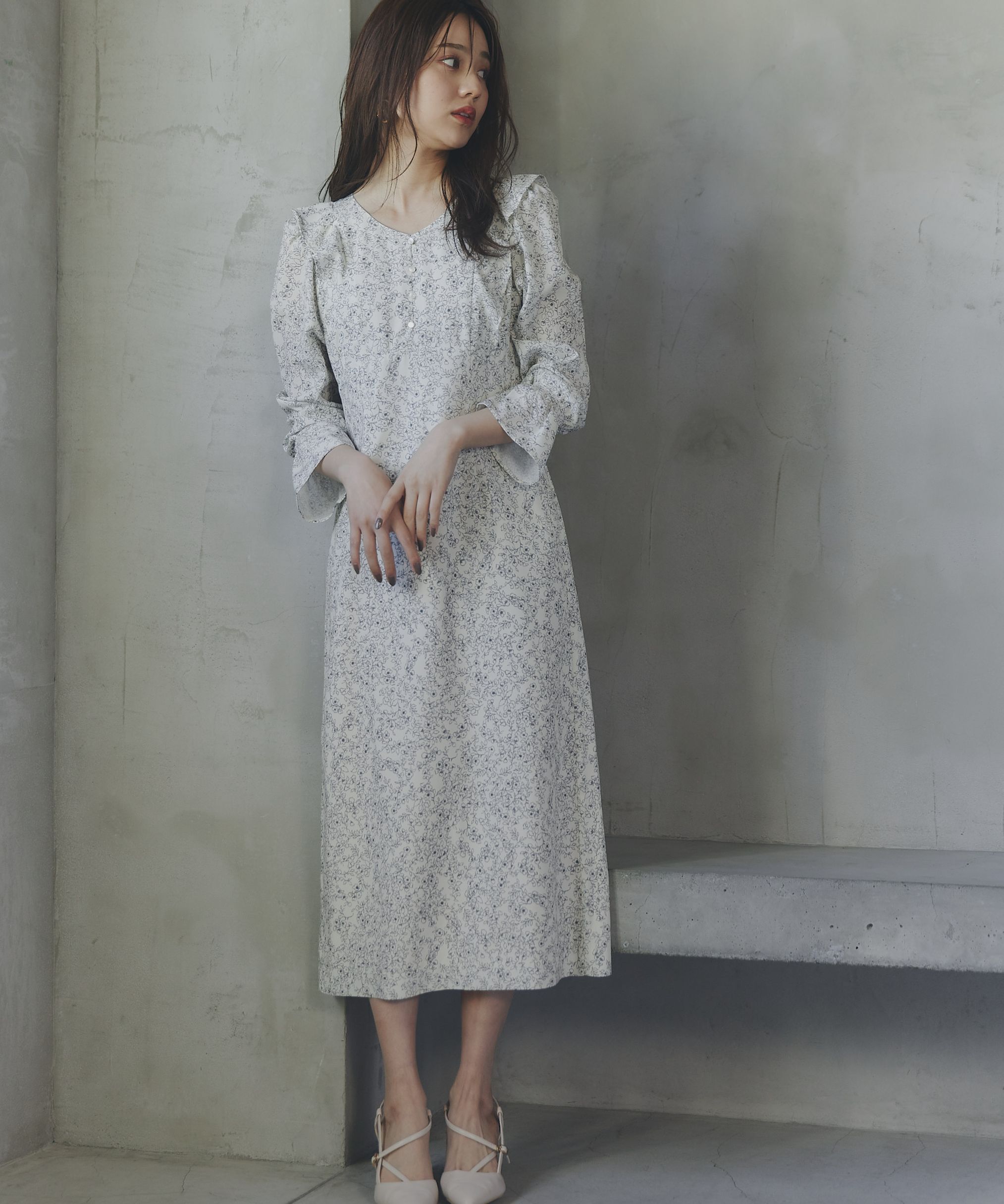 PROPORTION BODY DRESSING「ナローフラワーワンピース」|ワンピース|