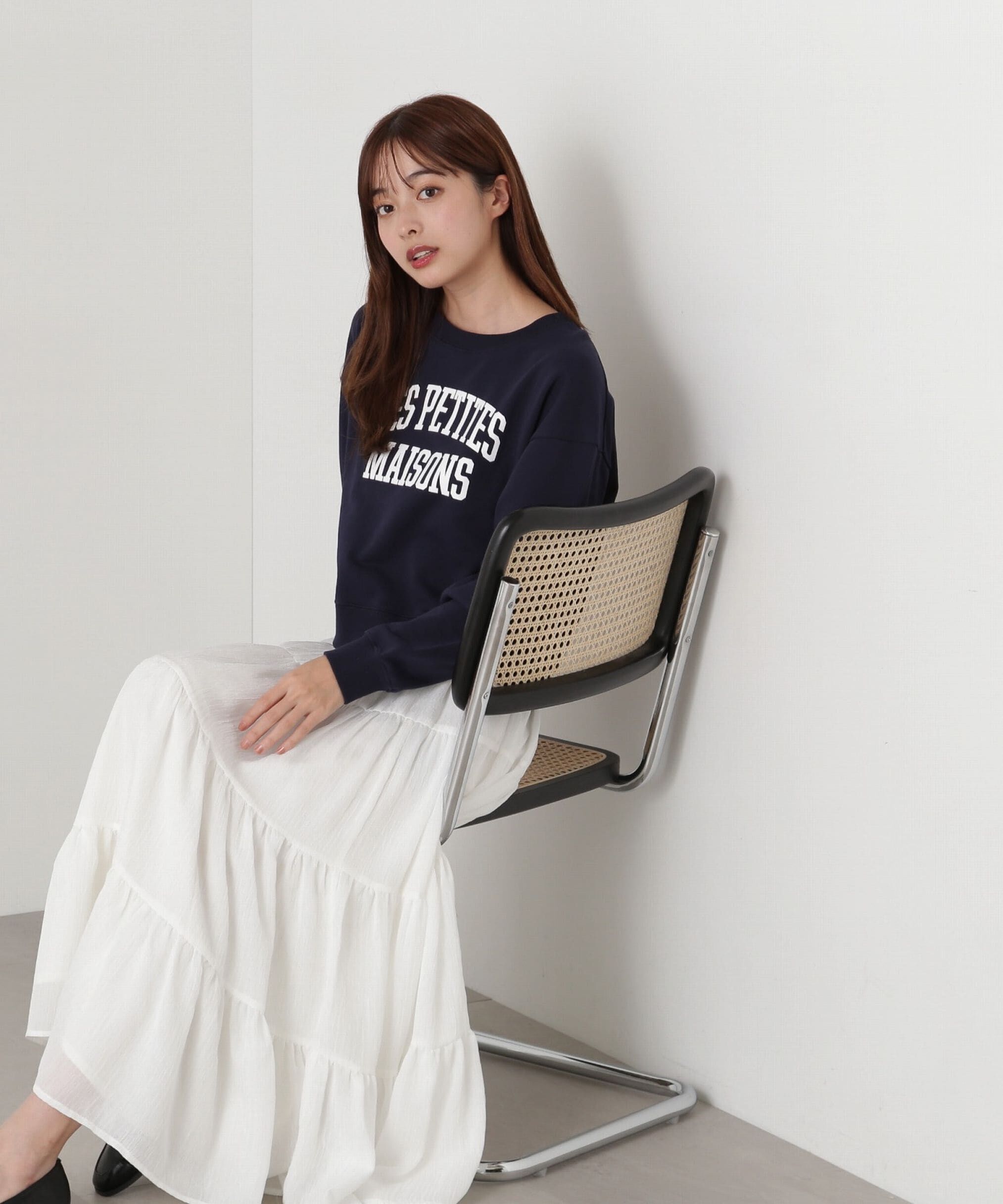 PROPORTION BODY DRESSING「シアー楊柳ティアードスカート」|スカート|ホワイト