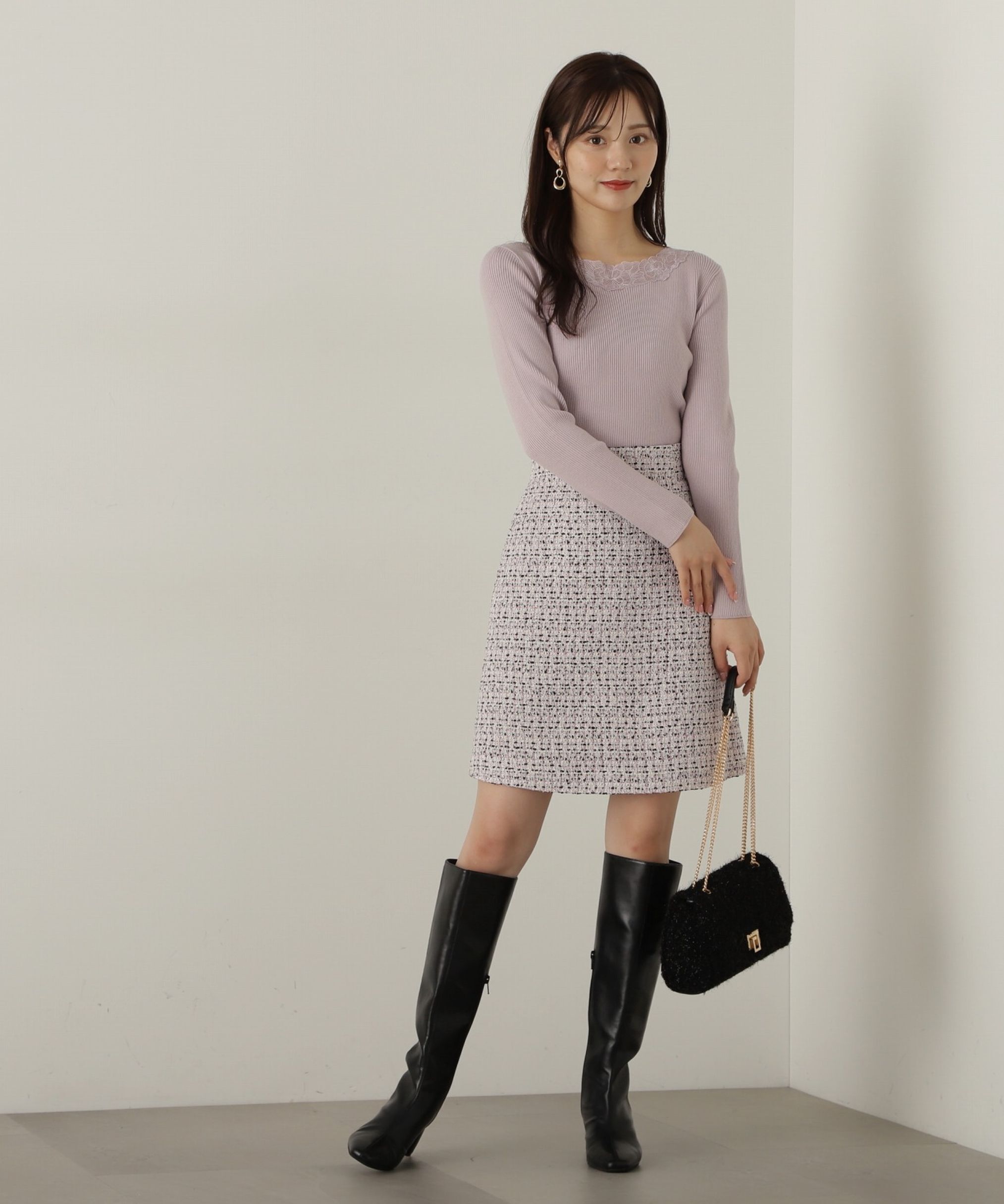 PROPORTION BODY DRESSING「ミックスツイードミニスカート WEB限定」|スカート|