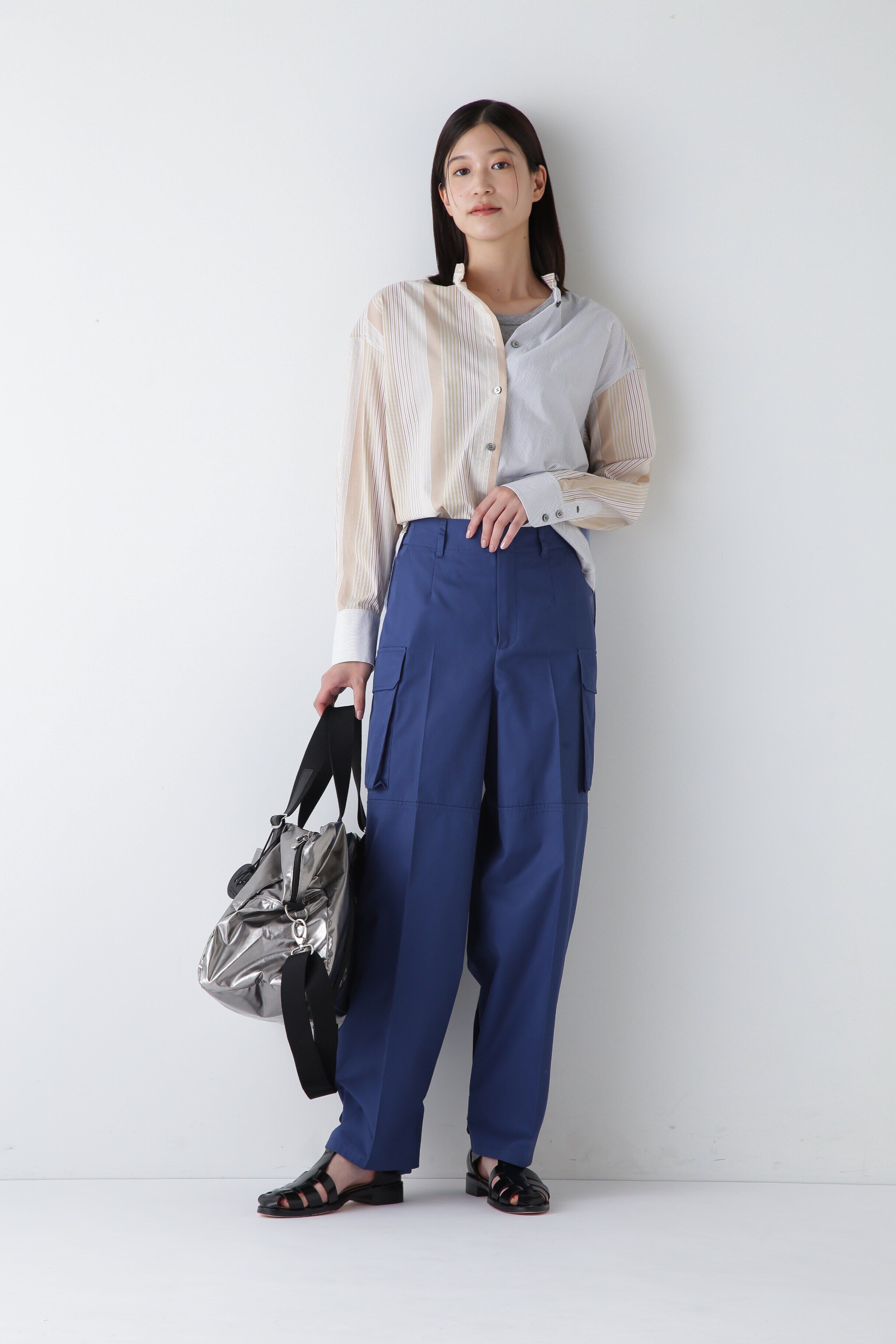  「◆ストライプドッキングブラウス」|シャツ・ブラウス|