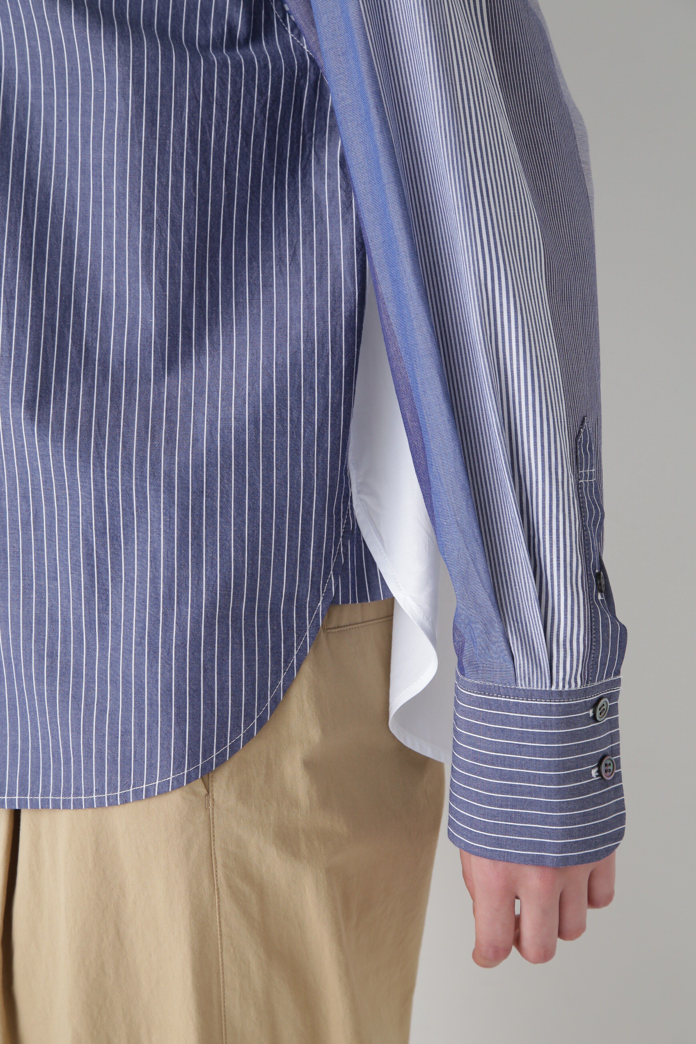  「◆ストライプドッキングブラウス」|シャツ・ブラウス|