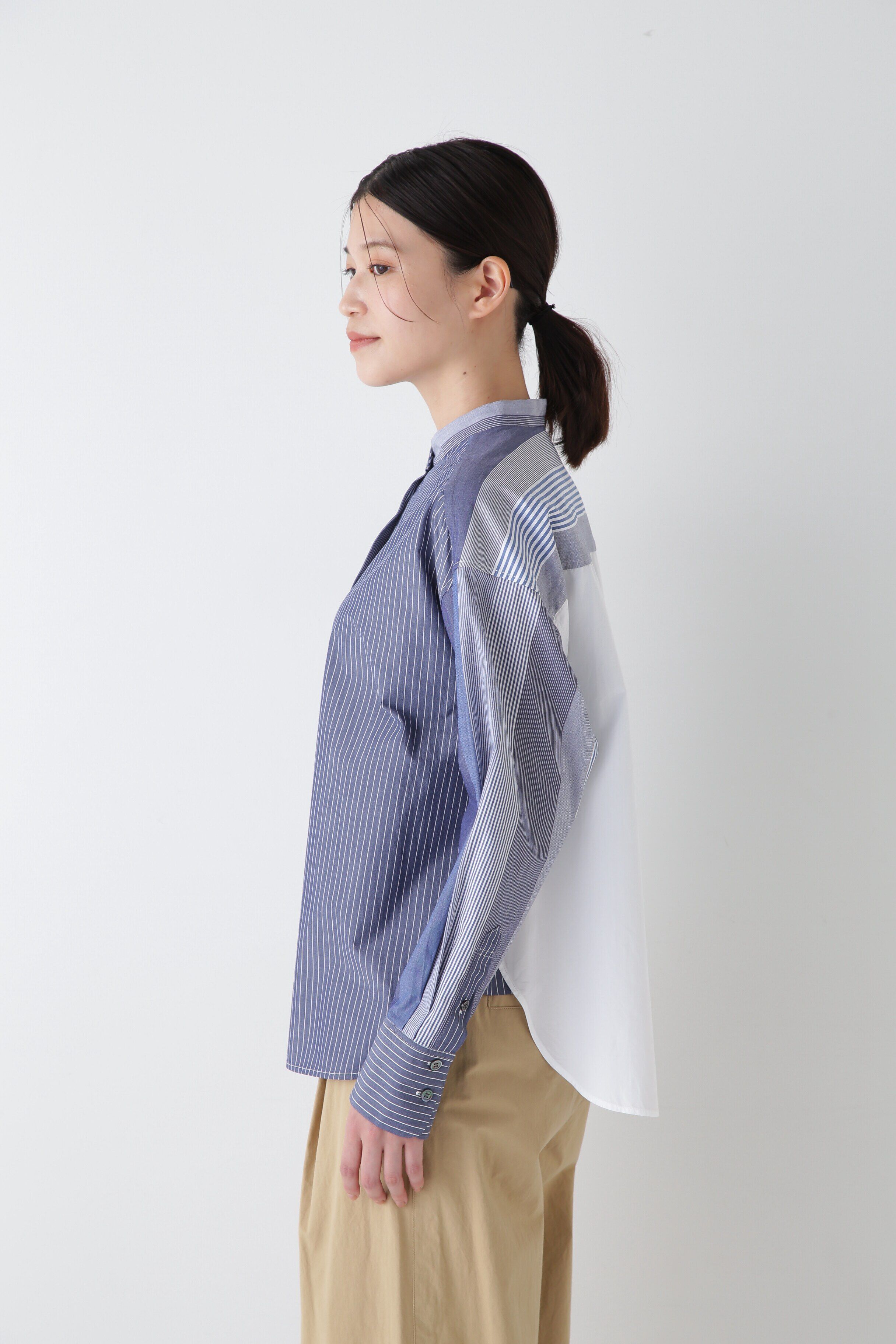  「◆ストライプドッキングブラウス」|シャツ・ブラウス|