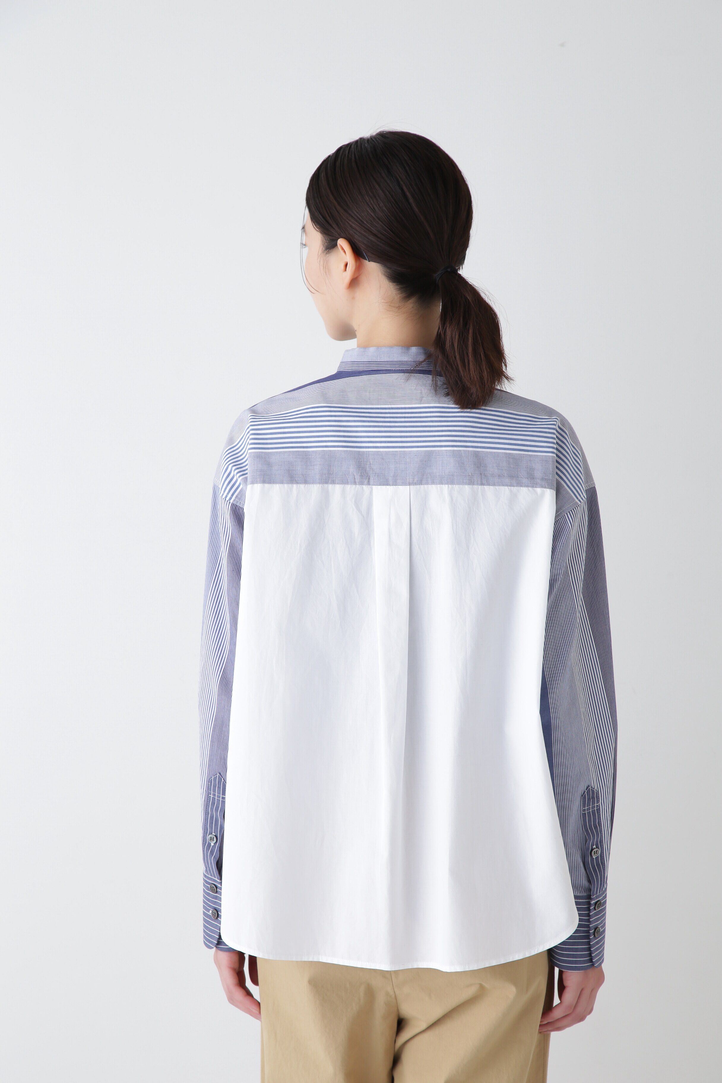  「◆ストライプドッキングブラウス」|シャツ・ブラウス|