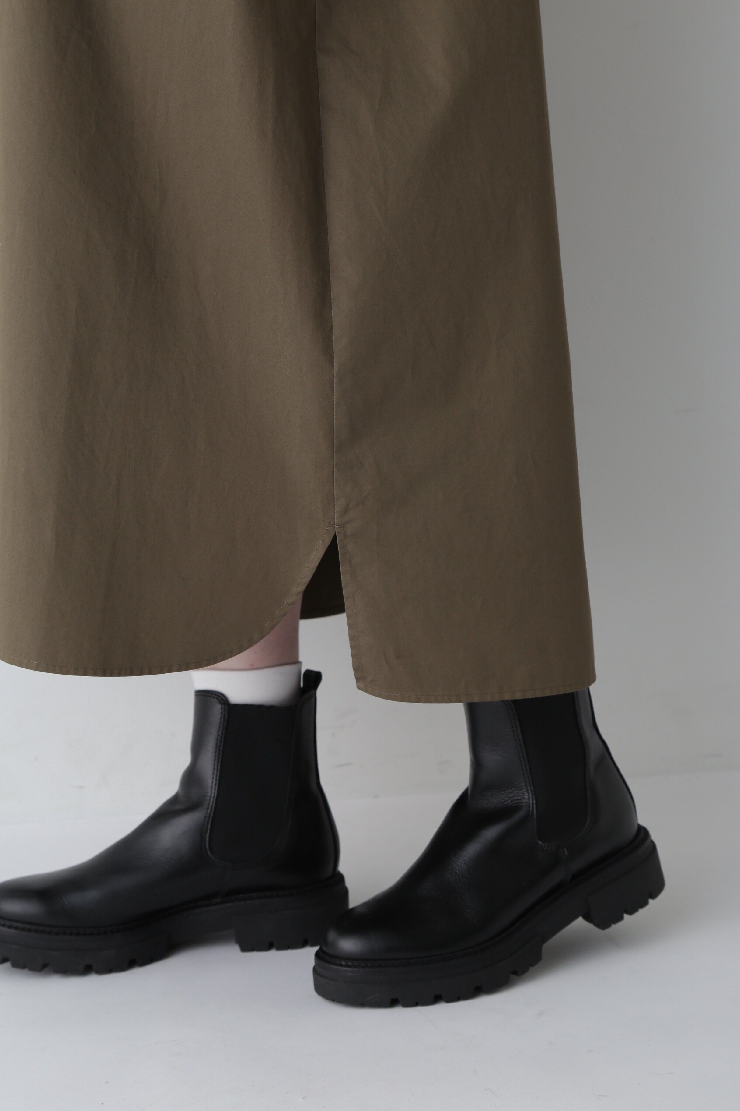  「◆コットンサテンバンドカラーシャツワンピース」|ワンピース|