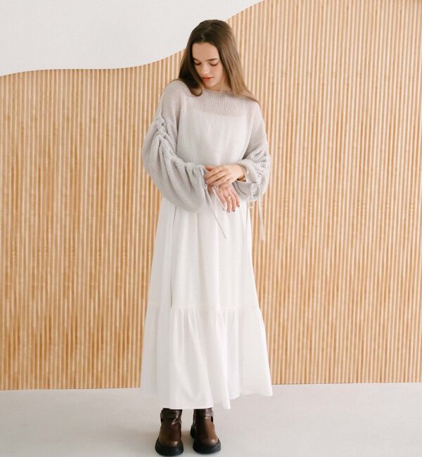 archives「ラメ透かしドロストニット&times;ティアードキャミワンピースＳＥＴ」|ワンピース|