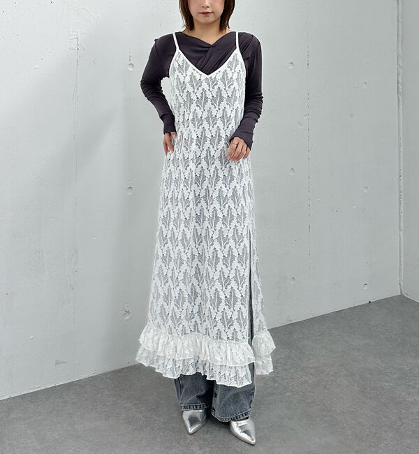 archives「レイヤードレースフリルキャミワンピース」|ワンピース|