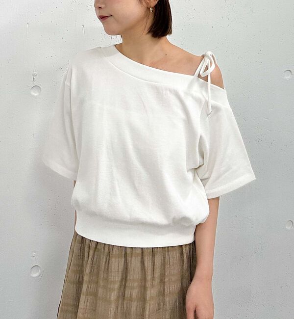 archives「肩リボンワンショルスウェット」|Tシャツ・カットソー|OFF WHITE