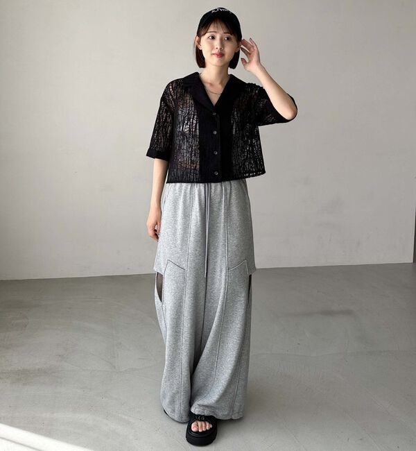 archives「レース開衿ショートシャツ」|シャツ・ブラウス|