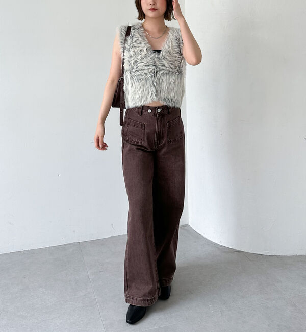 archives「グラデーションロングフェザーニットベスト」|ニット・セーター|