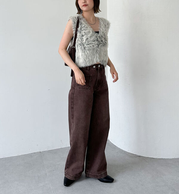 archives「グラデーションロングフェザーニットベスト」|ニット・セーター|