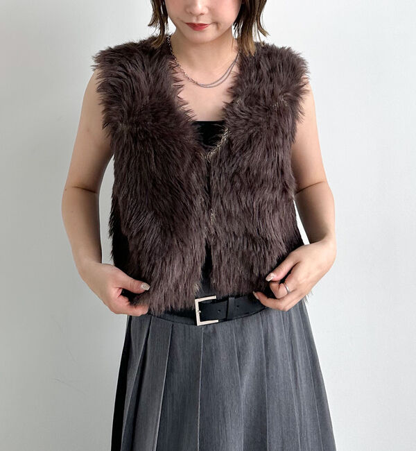 archives「グラデーションロングフェザーニットベスト」|ニット・セーター|