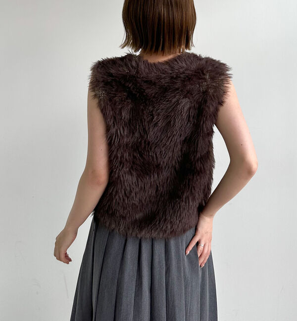 archives「グラデーションロングフェザーニットベスト」|ニット・セーター|