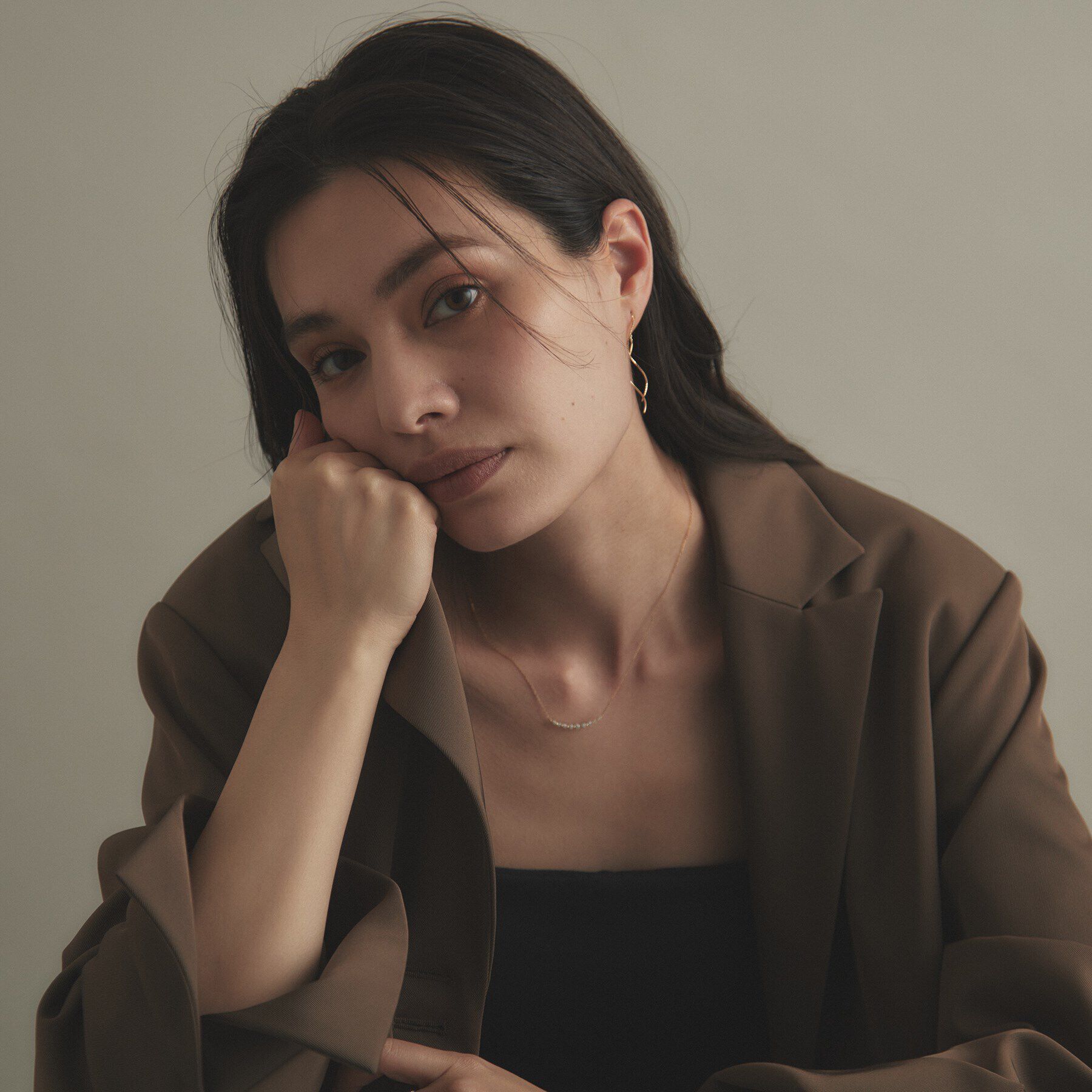 COCOSHNIK「K18ダイヤモンド グラデーション9石 ネックレス」|ネックレス|