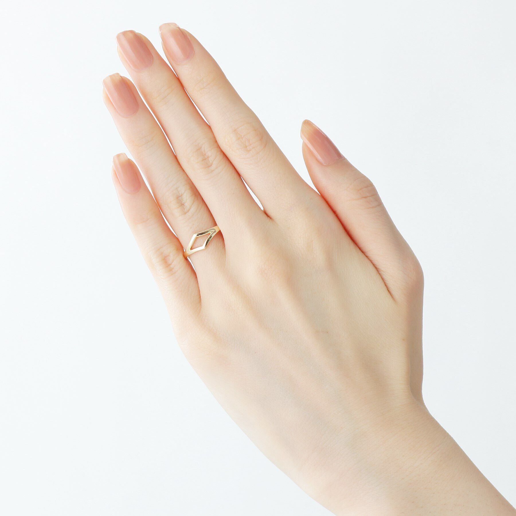 COCOSHNIK「K10菱形 オープンリング」|リング|