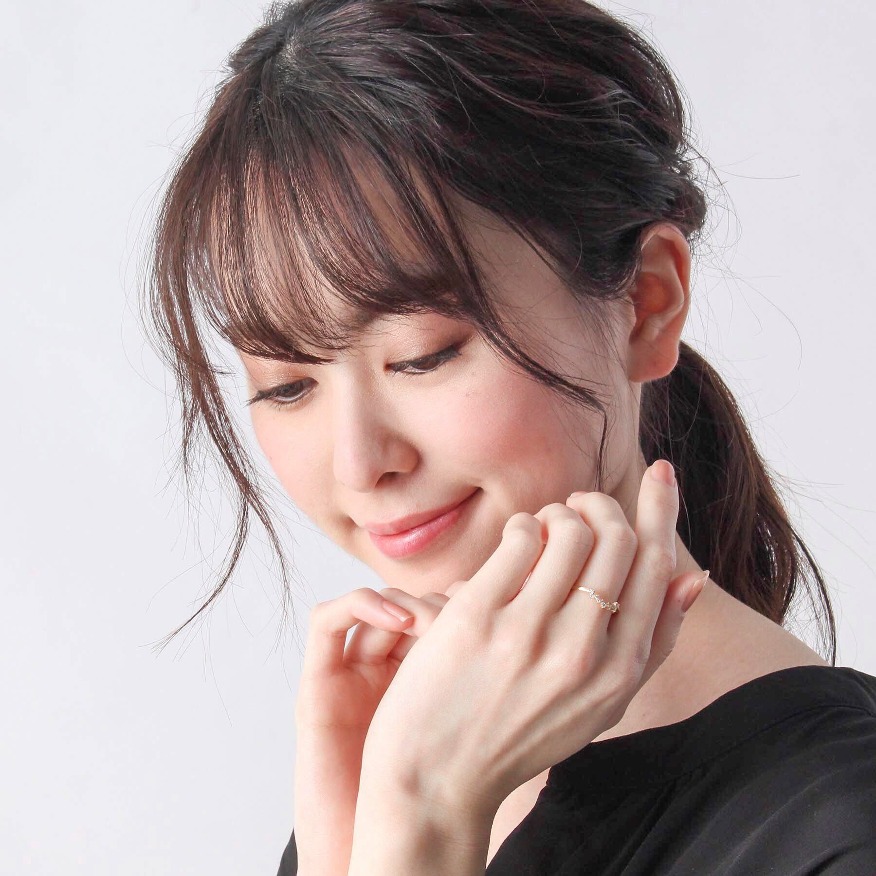 COCOSHNIK「K10ダイヤモンド 放射U字 リング」|リング|