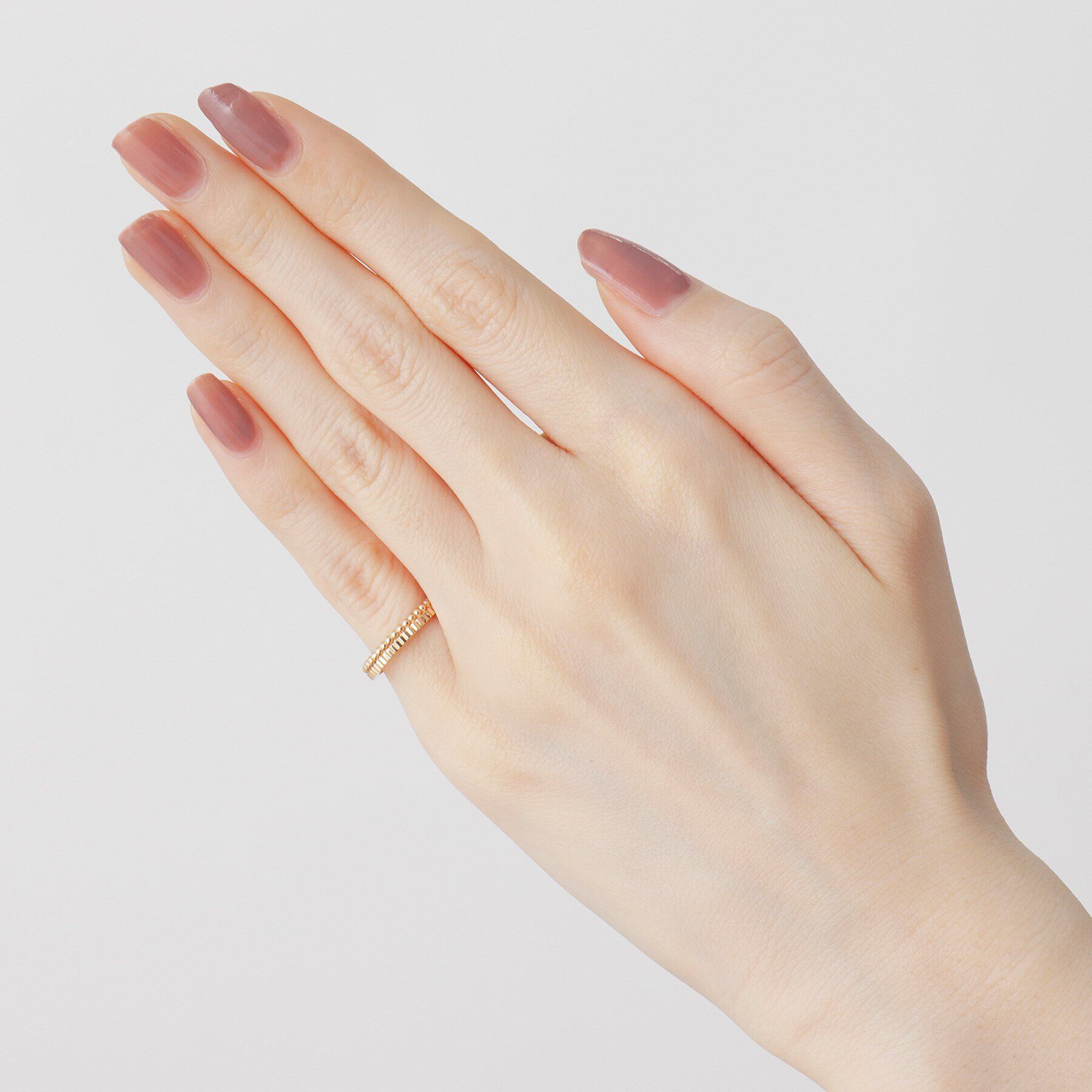 COCOSHNIK「K10ミル&times;縦溝 ピンキーリング」|リング|