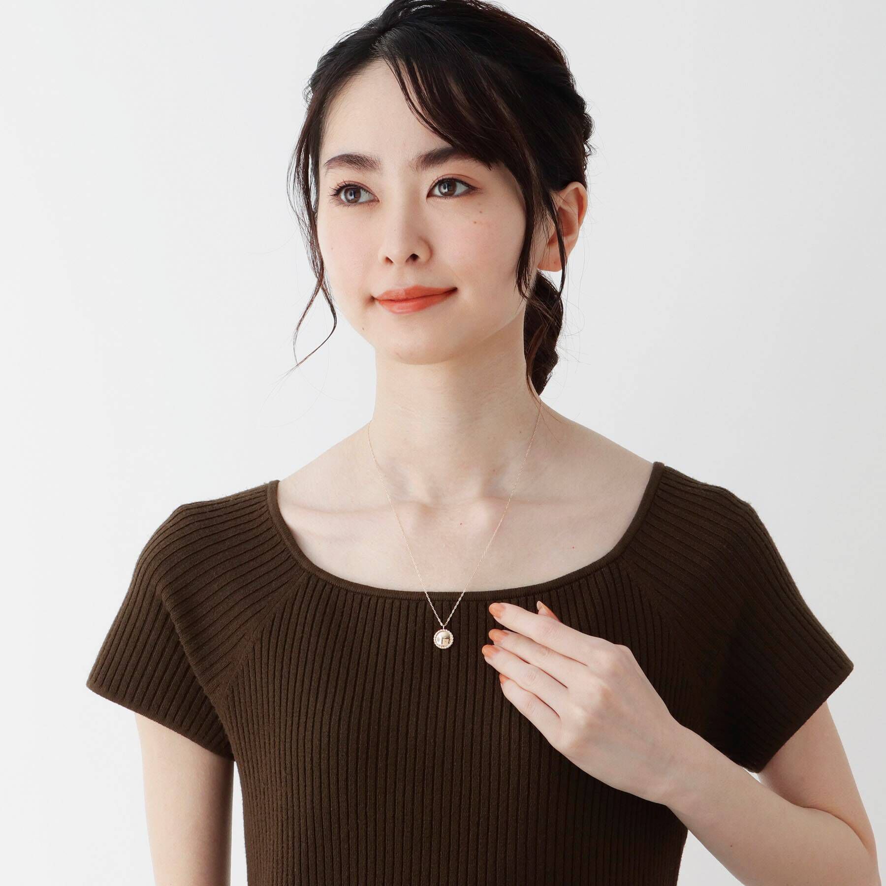 COCOSHNIK「K10コインモチーフ 縄目 ネックレス」|ネックレス|