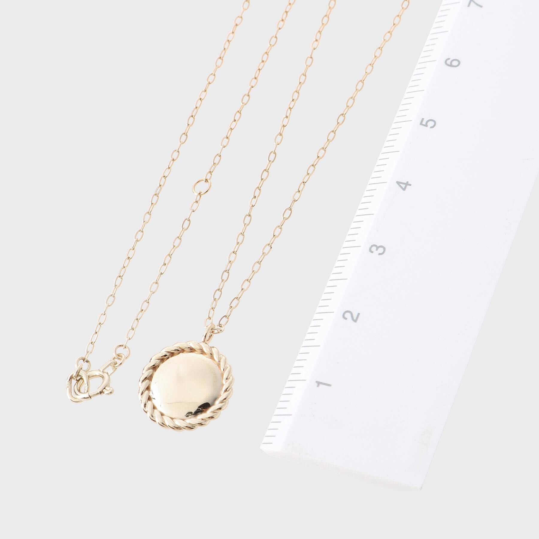 COCOSHNIK「K10コインモチーフ 縄目 ネックレス」|ネックレス|