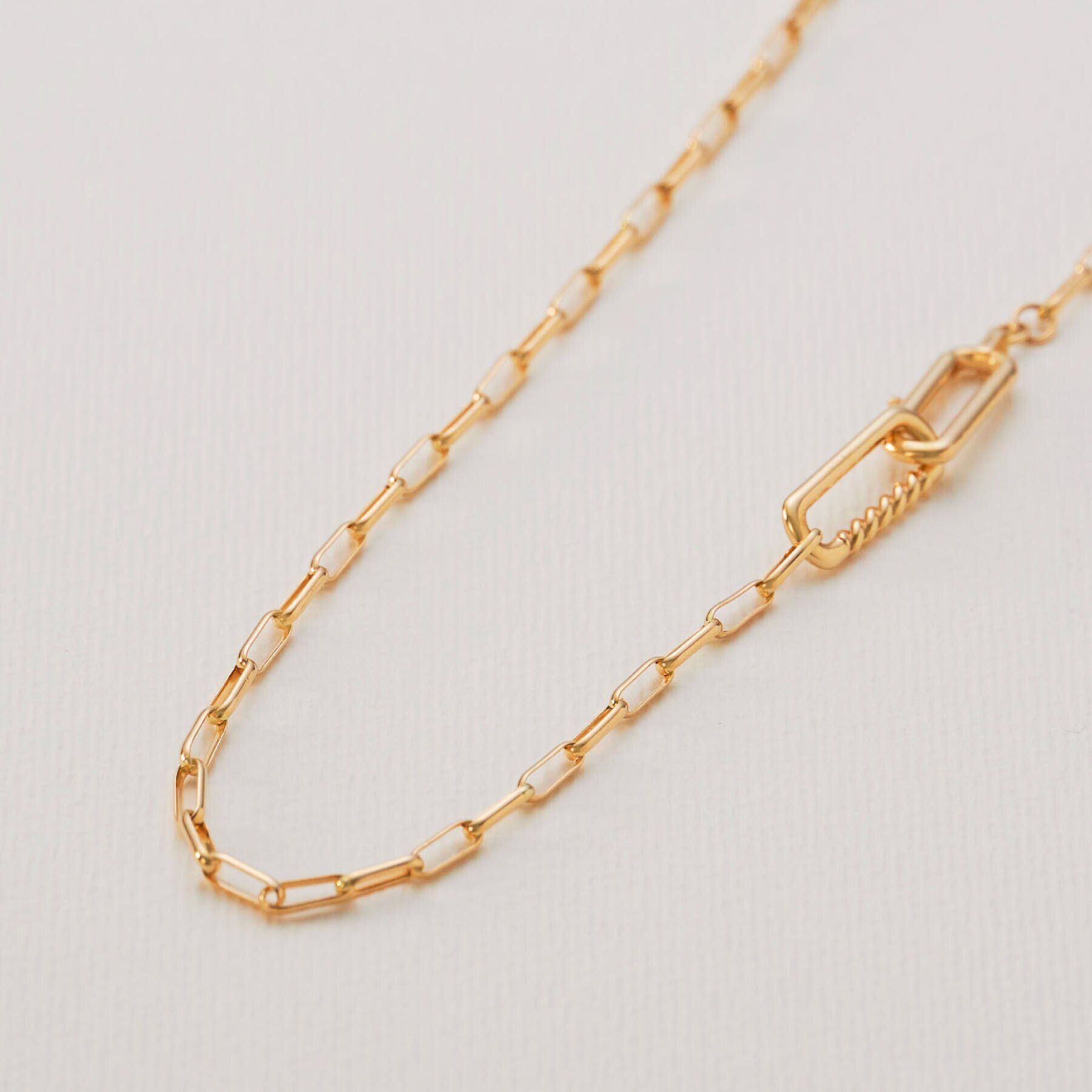 COCOSHNIK「K10縄目リンク ネックレス大」|ネックレス|