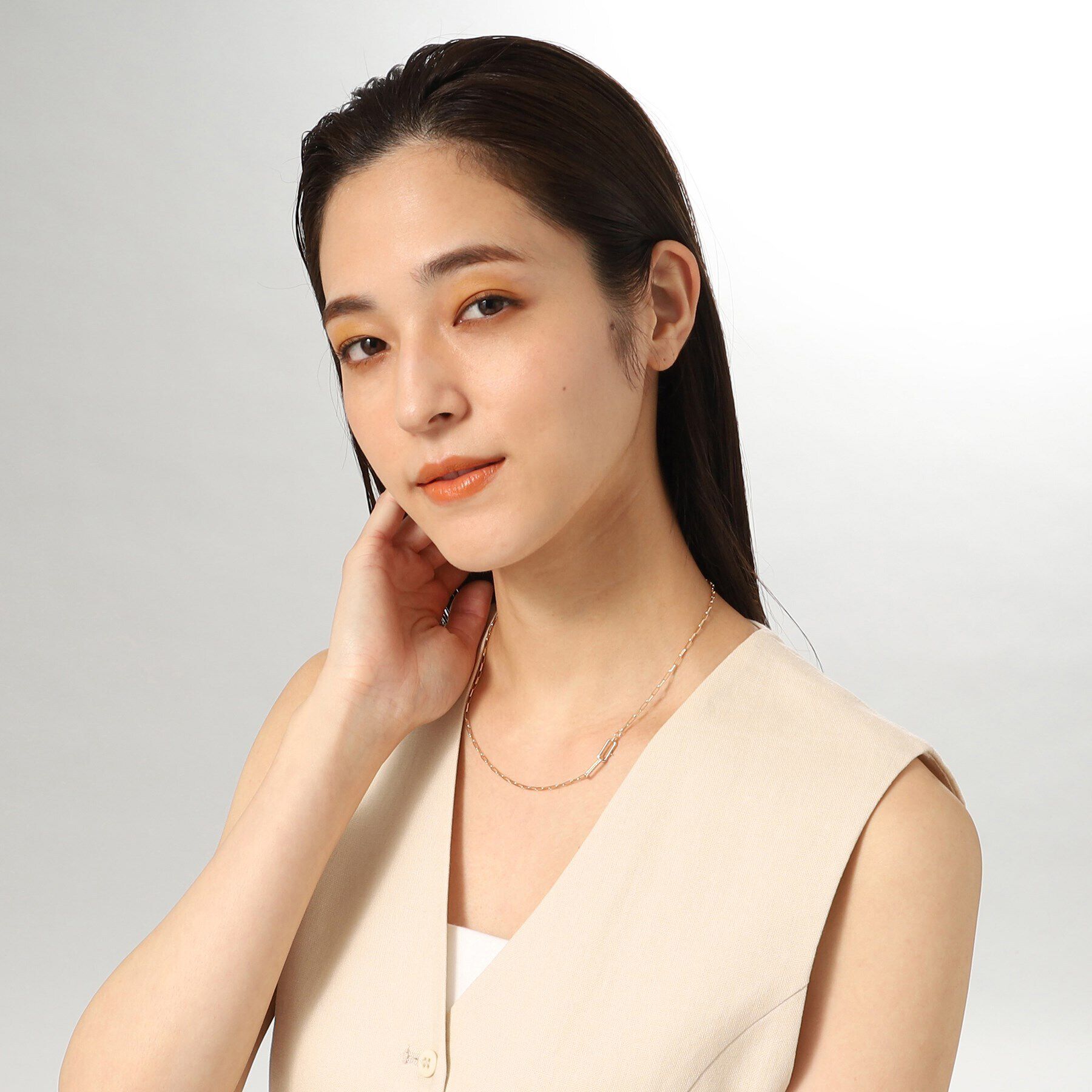 COCOSHNIK「K10縄目リンク ネックレス大」|ネックレス|