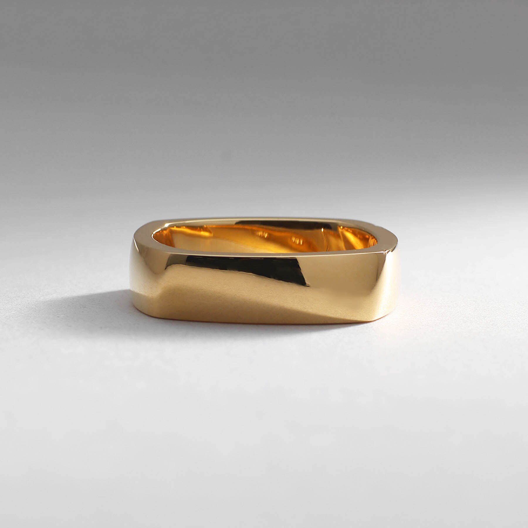 COCOSHNIK ONKITSCH「シルバー ツイストスクエア リングS GP」|リング|