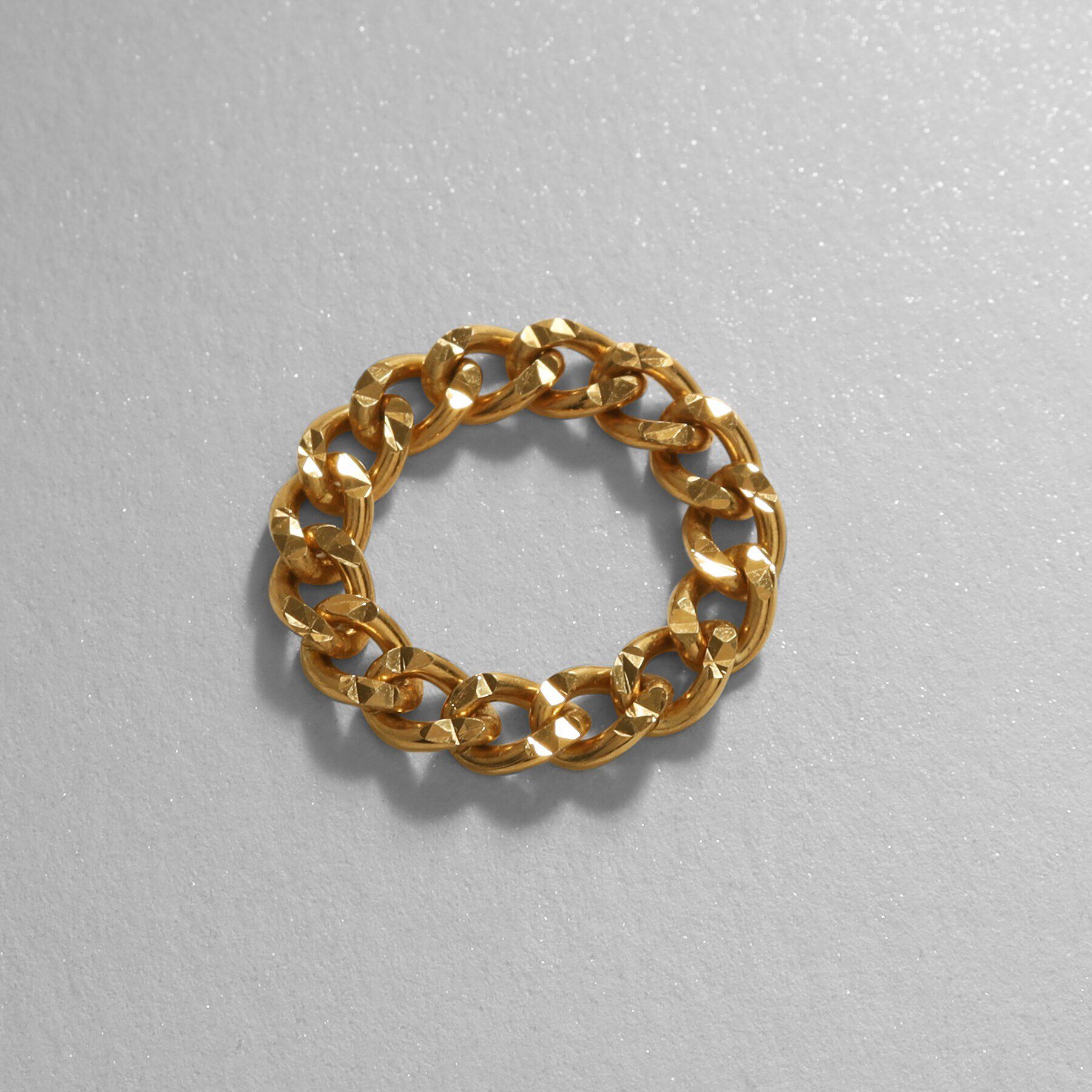 COCOSHNIK ONKITSCH「シルバー チェーンリング スパークルカットS GP」|リング|