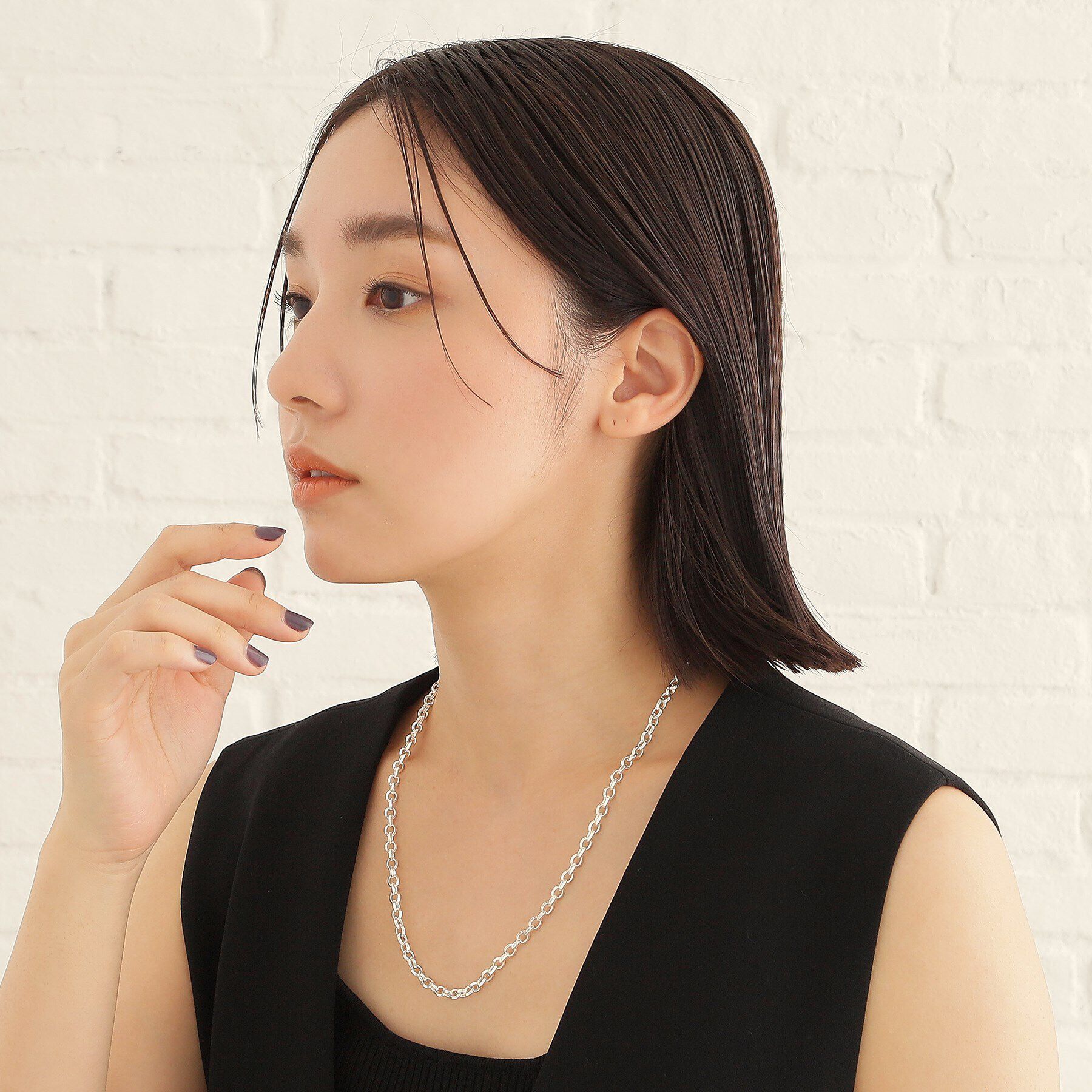 COCOSHNIK ONKITSCH「シルバー デザインチェーン リッジケーブル ネックレス」|ネックレス|