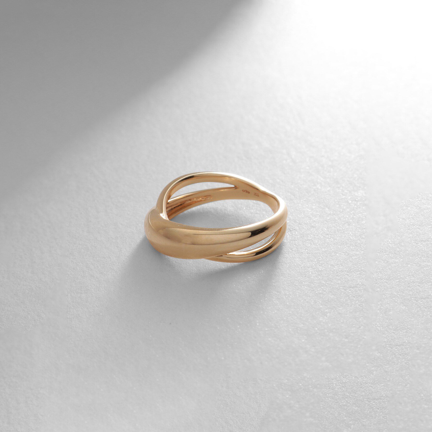 COCOSHNIK「K10月甲クロス リング太」|リング|