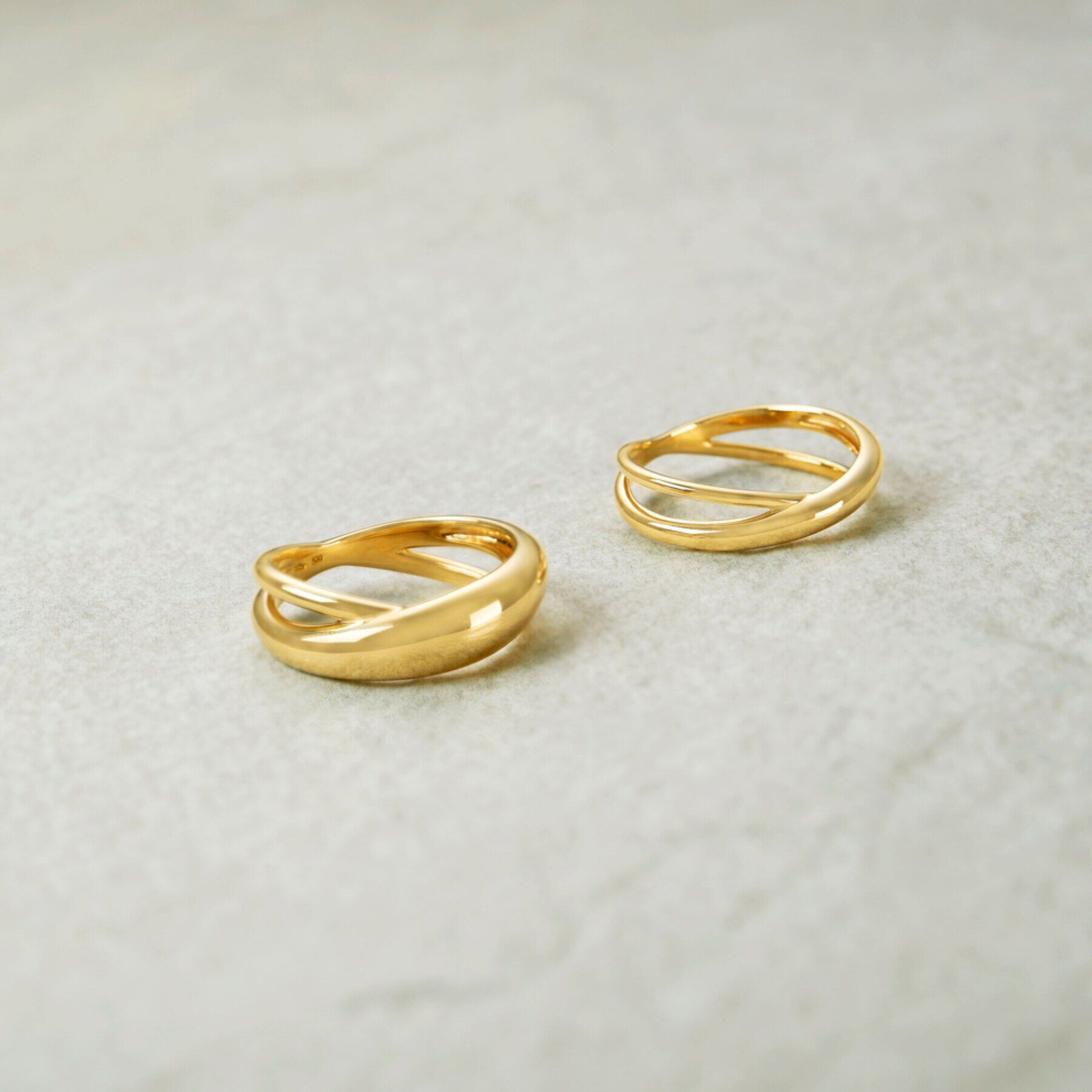 COCOSHNIK「K10月甲クロス リング太」|リング|