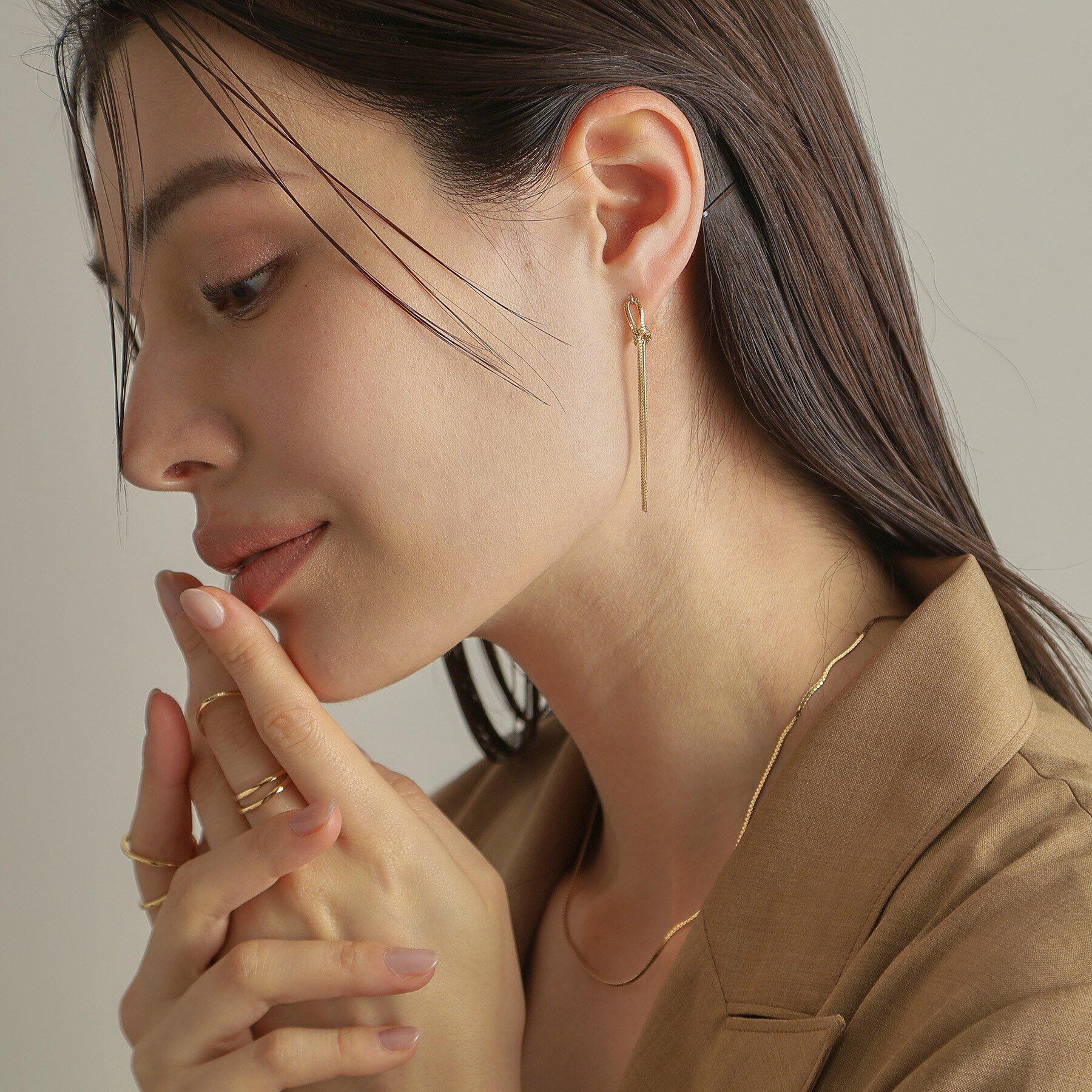 COCOSHNIK「K10トリプルファランジ リング」|リング|