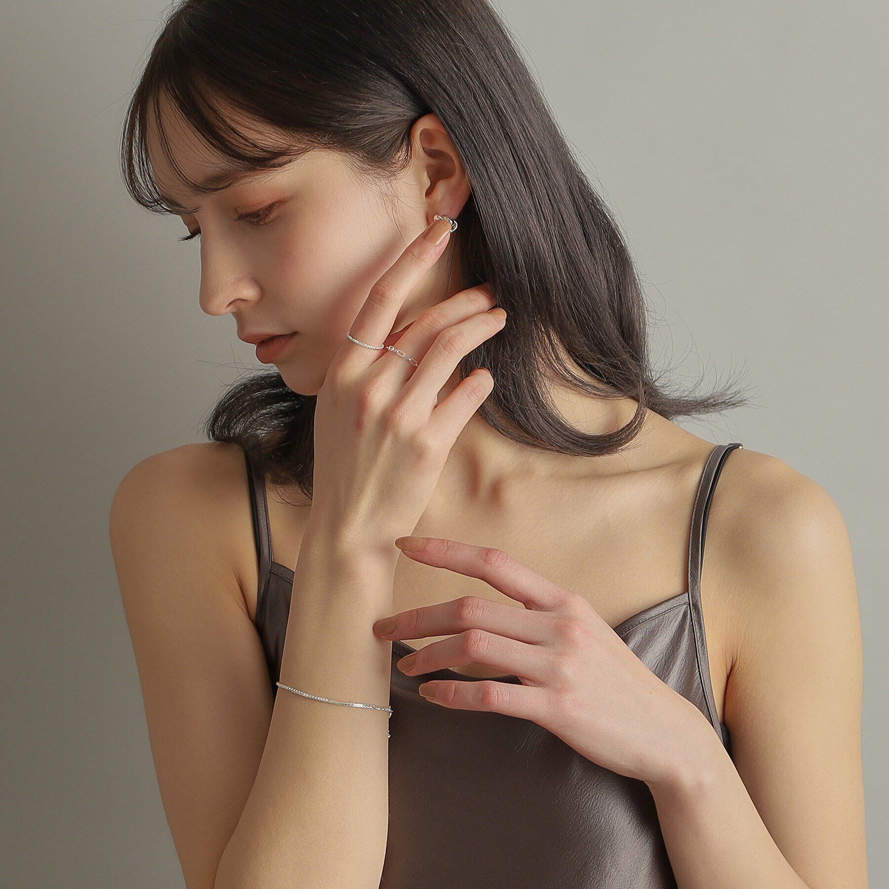 COCOSHNIK ONKITSCH「シルバー デザインチェーン ベネチアンブレスレットＳ」|ブレスレット・バングル|