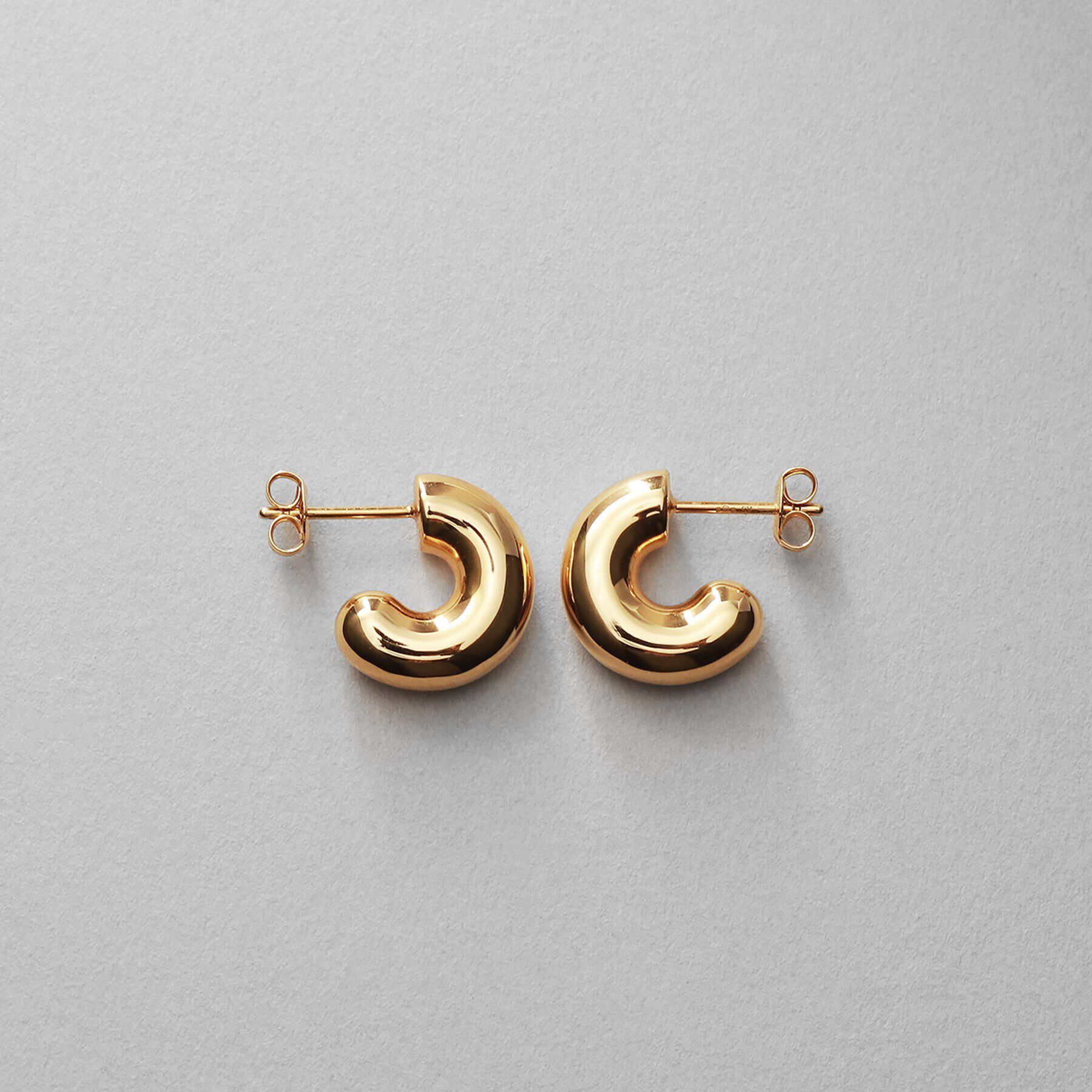 COCOSHNIK ONKITSCH「シルバー ホロウフープピアス ラウンドS GP」|ピアス|