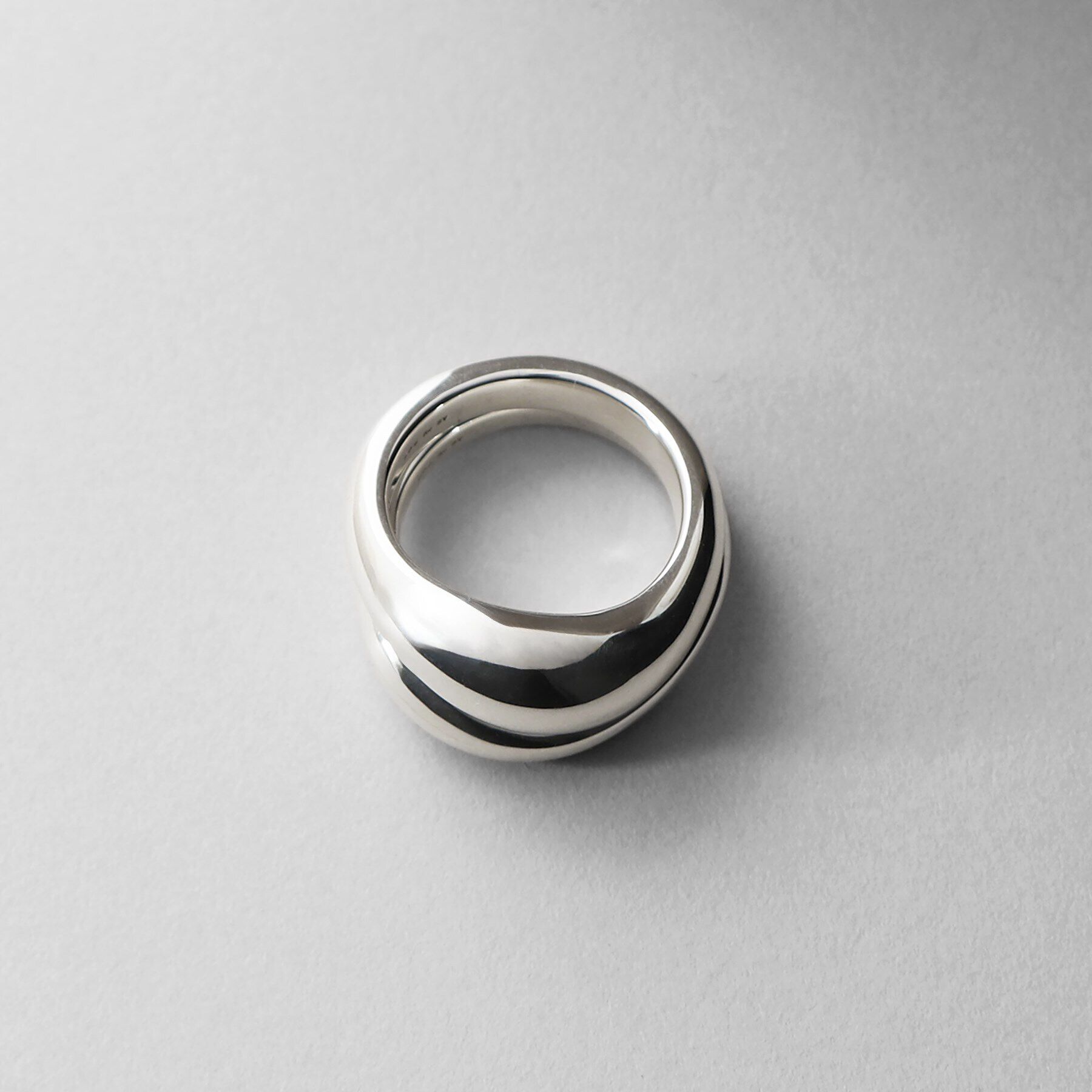 COCOSHNIK ONKITSCH「シルバー【サステナブル】ニュアンススタックリング」|リング|