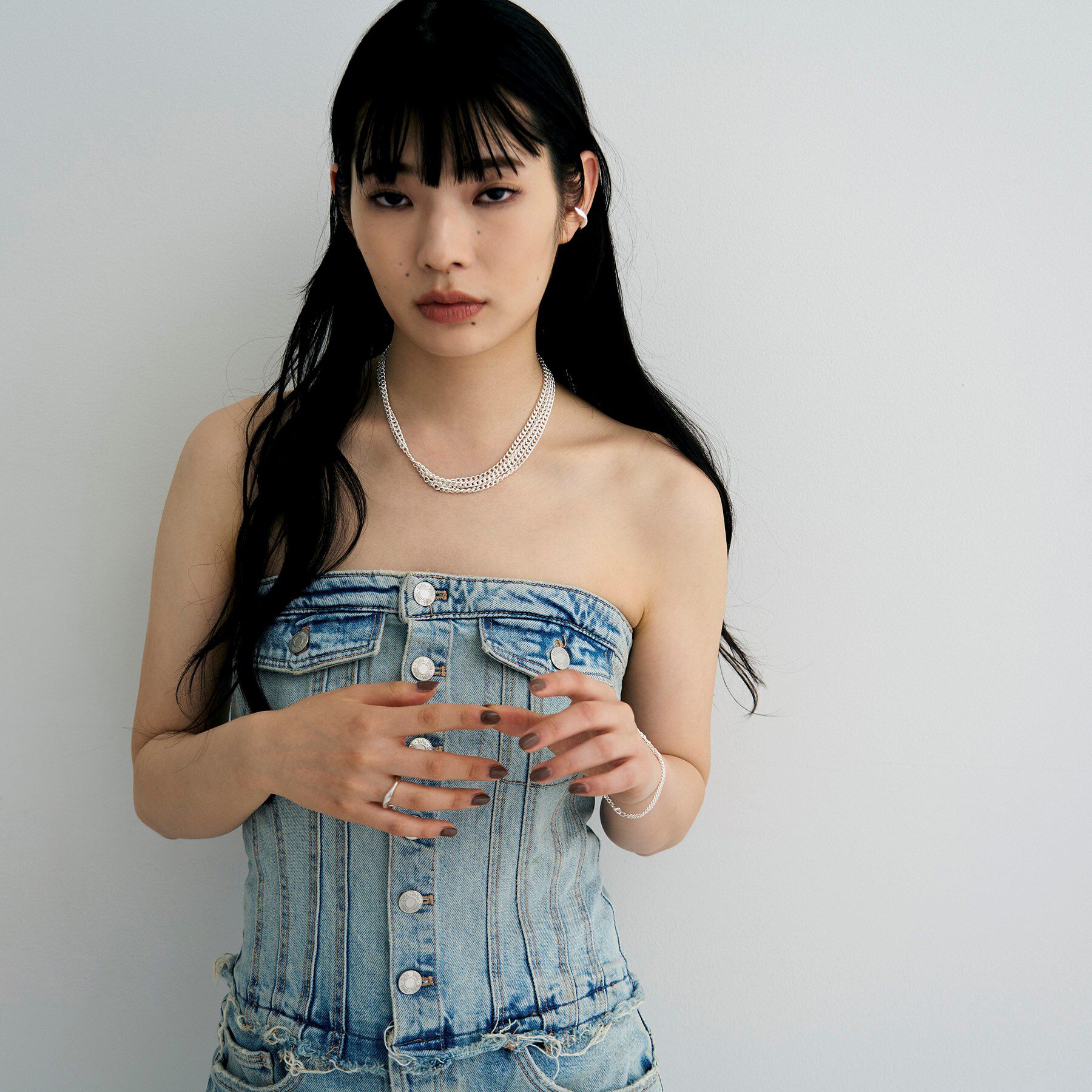 COCOSHNIK ONKITSCH「シルバー カーブチェーンモチーフリング」|リング|