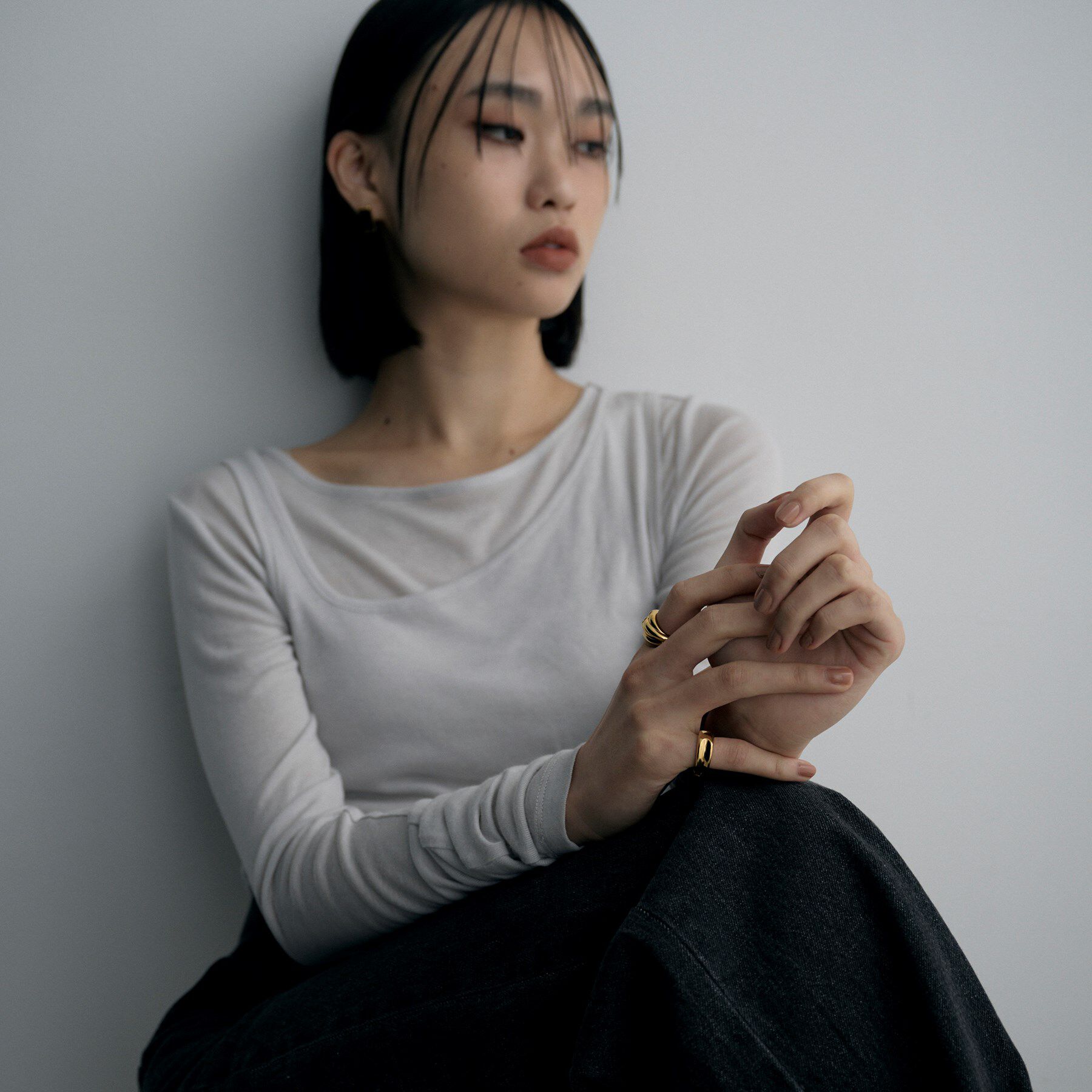 COCOSHNIK ONKITSCH「シルバー コンケイブピンキーリング GP」|リング|