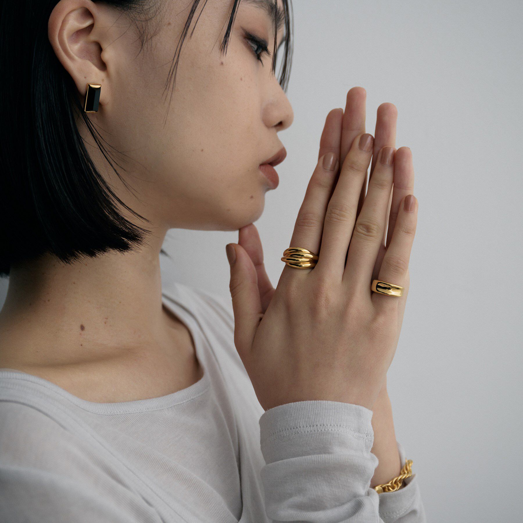 COCOSHNIK ONKITSCH「シルバー コンケイブピンキーリング GP」|リング|