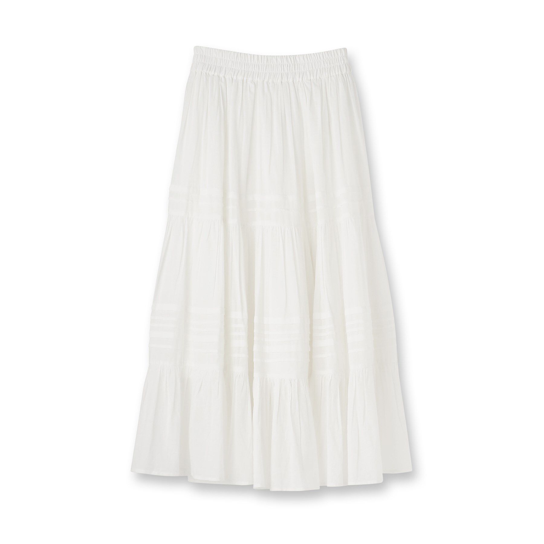 SunaUna「【軽い着心地／インド綿】ティアードロングスカート」|スカート|