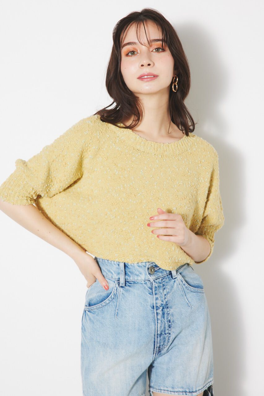 rienda「2WAYクロップドボレロKnit CD」|カーディガン|YEL