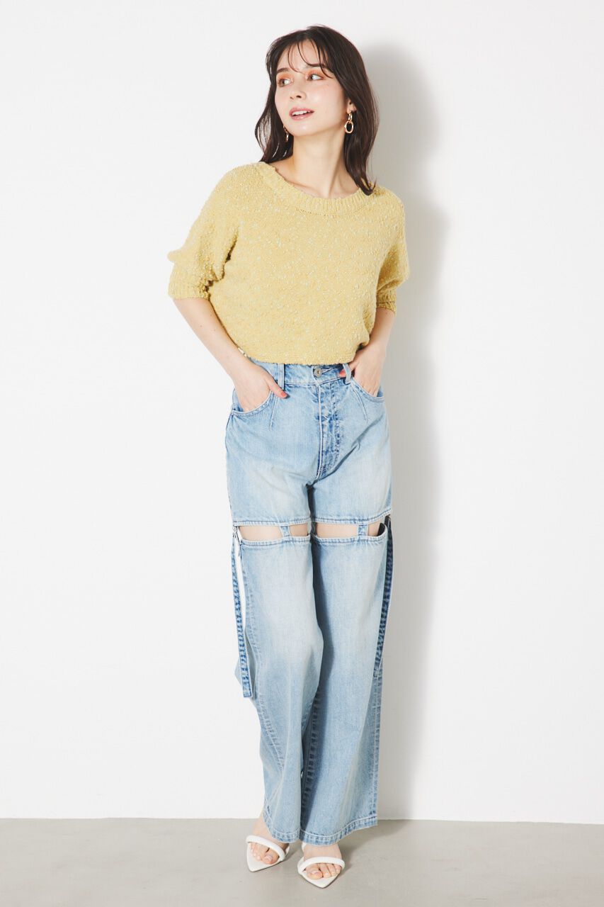 rienda「2WAYクロップドボレロKnit CD」|カーディガン|