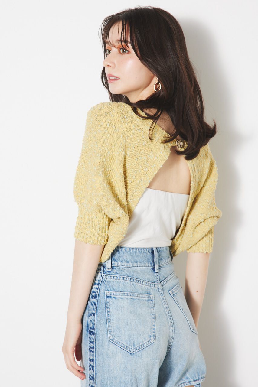 rienda「2WAYクロップドボレロKnit CD」|カーディガン|