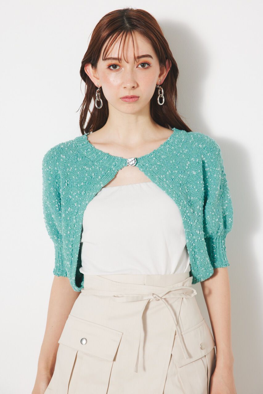 rienda「2WAYクロップドボレロKnit CD」|カーディガン|